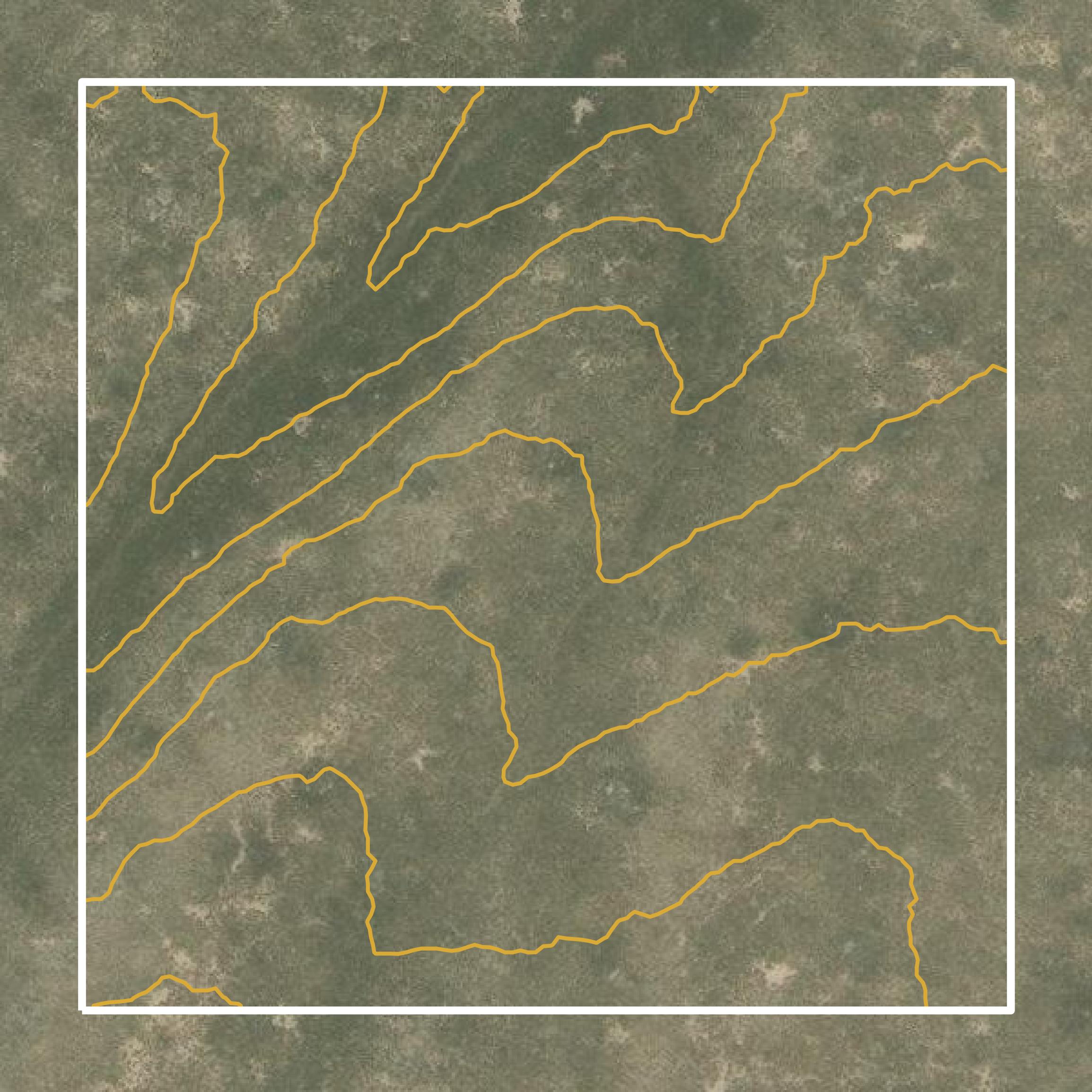 This image shows a contour map in Lander County created using GIS data in Equator.