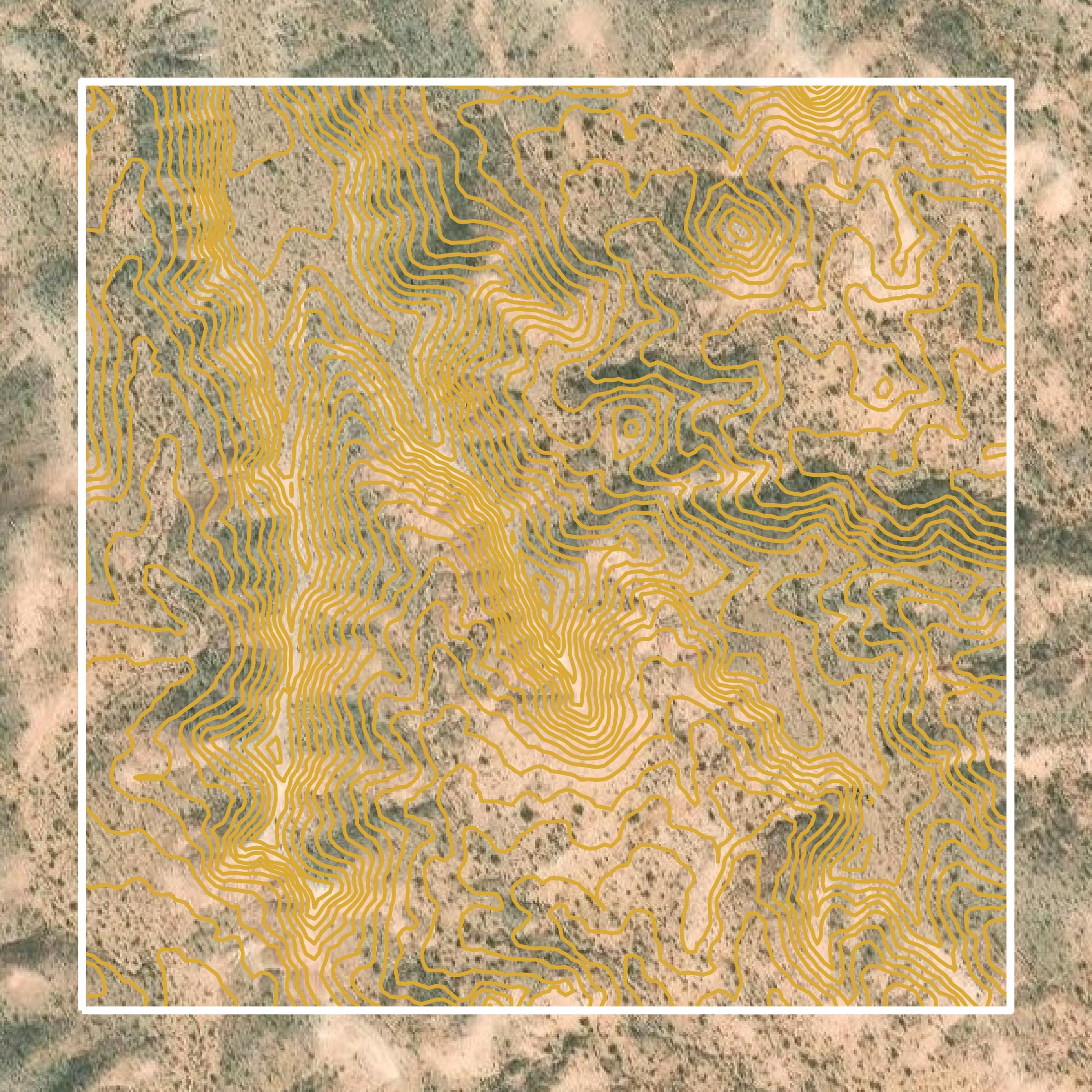 This image shows a contour map in Lincoln County created using GIS data in Equator.