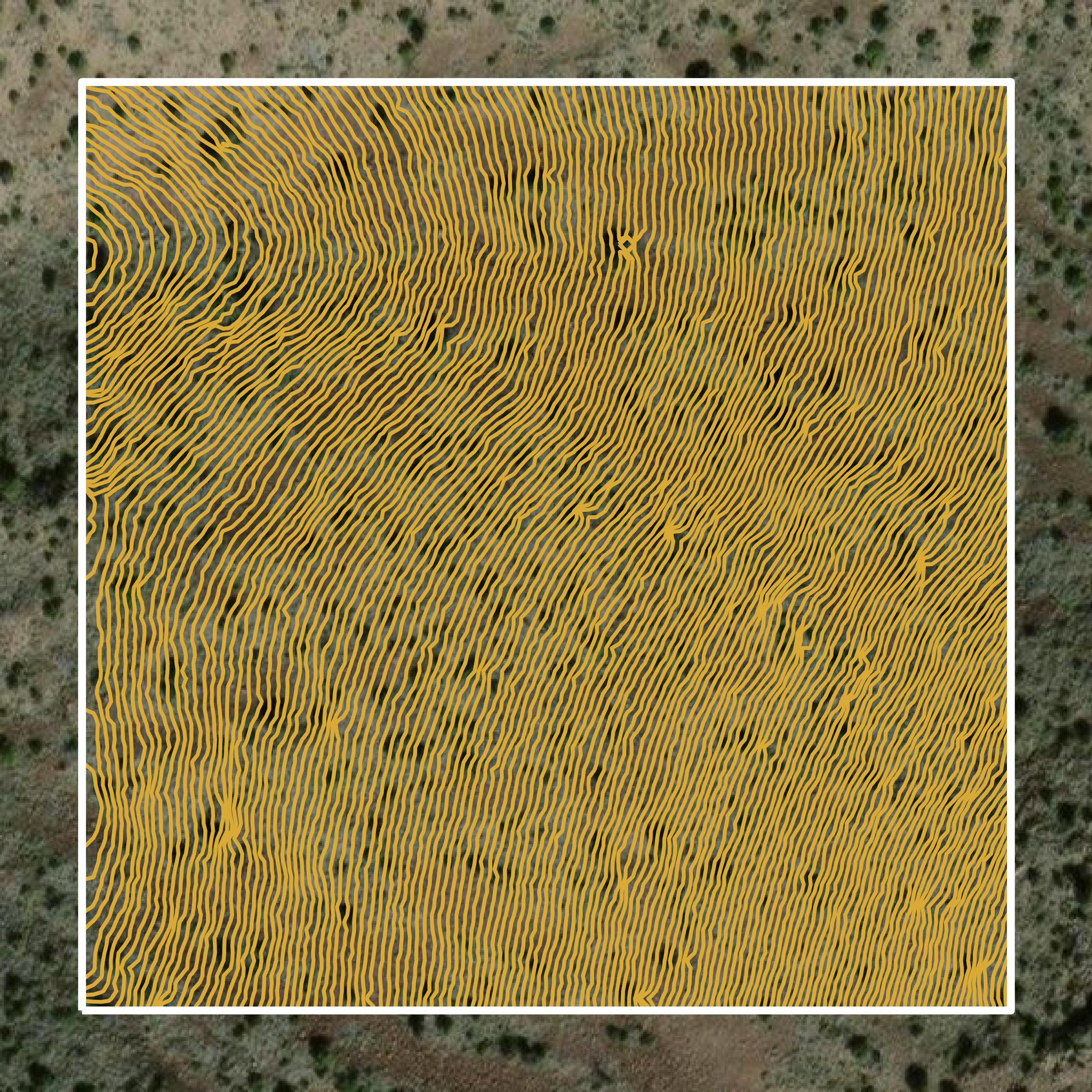 This image shows a contour map in Lyon County created using GIS data in Equator.