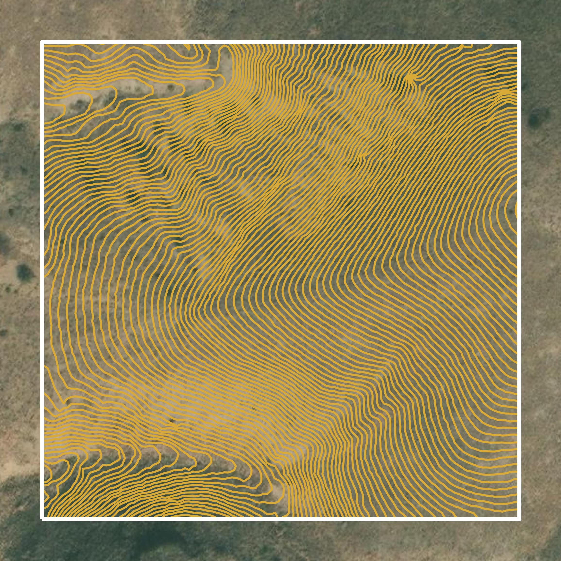 This image shows a contour map in Mineral County created using GIS data in Equator.