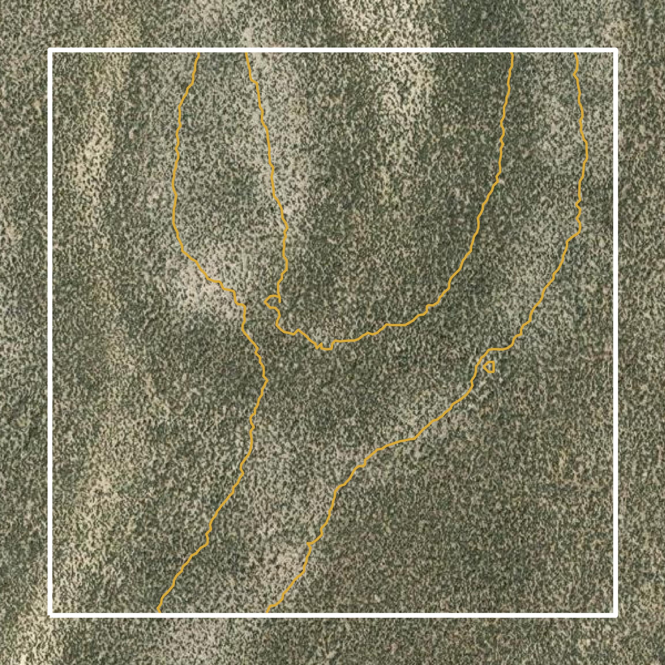 This image shows a contour map in Nye County created using GIS data in Equator.