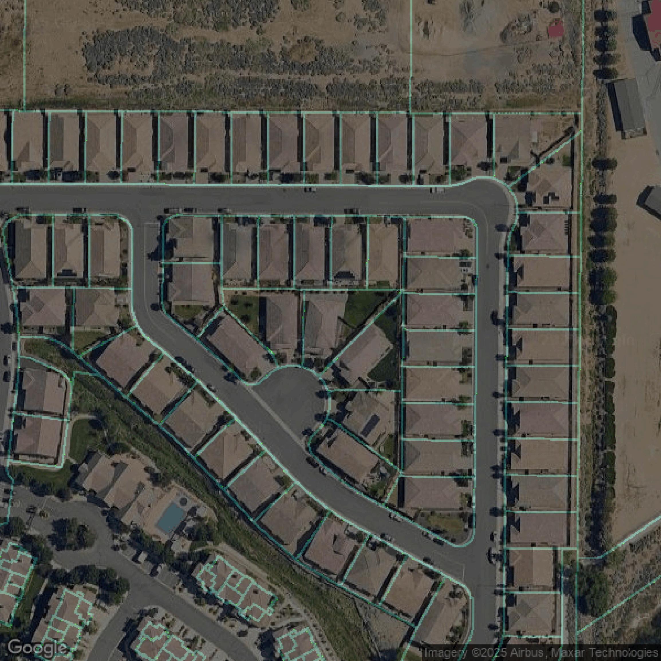 This image shows parcel data in Washoe County created using GIS data in Equator.