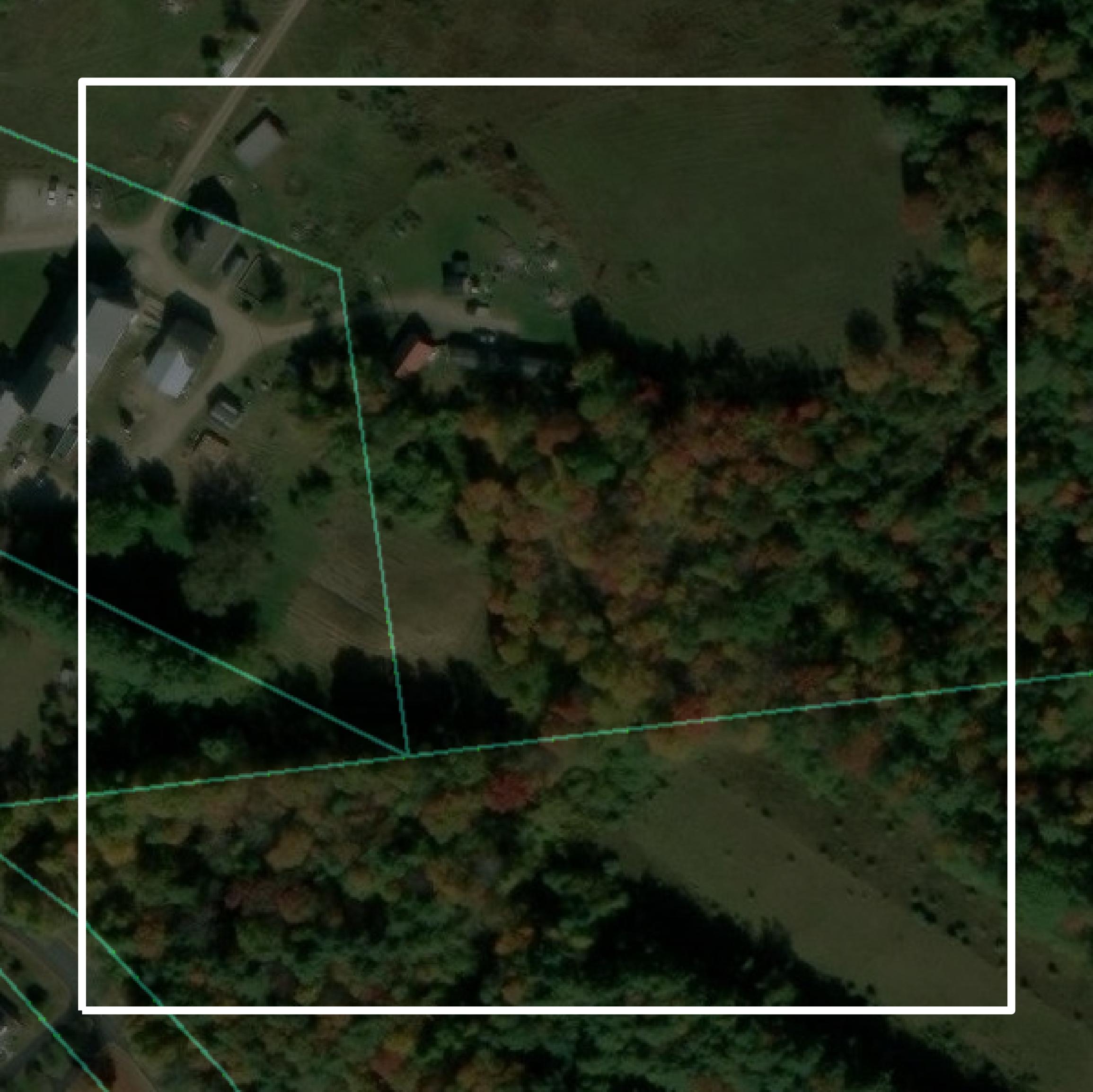 This image shows parcel and building data in Belknap County created using GIS data in Equator.