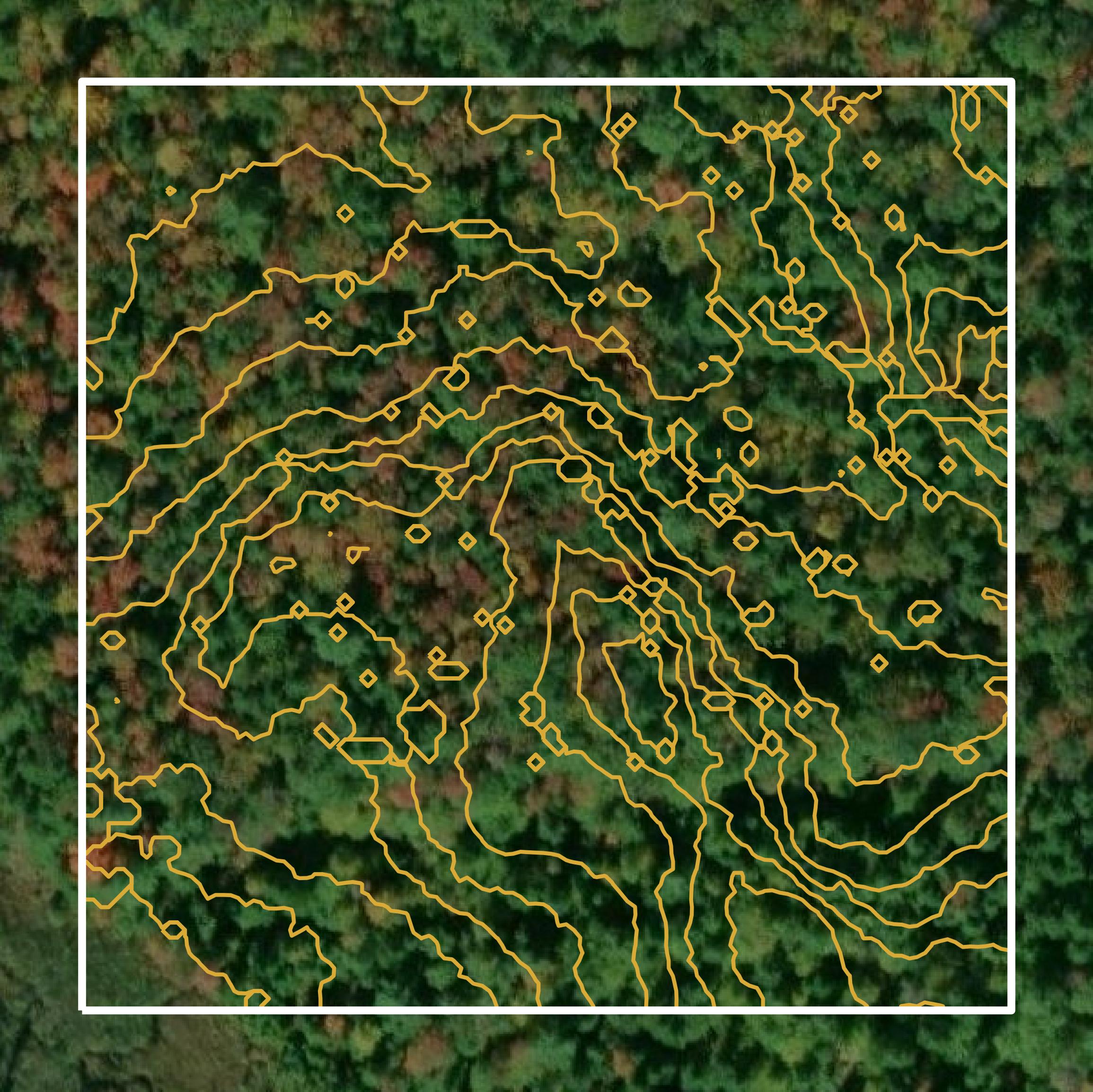 This image shows a contour map in Carroll County created using GIS data in Equator.