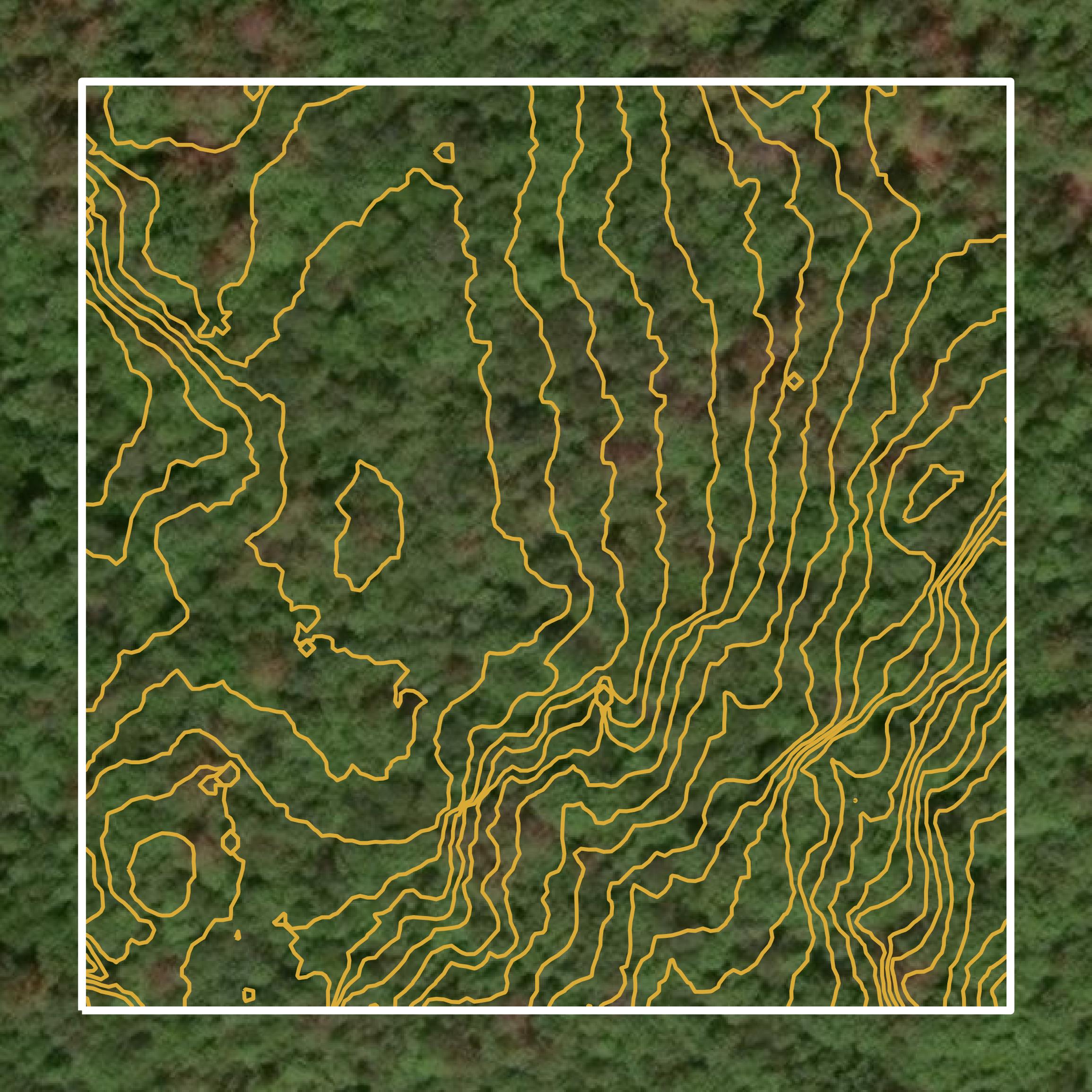 This image shows a contour map in Cheshire County created using GIS data in Equator.