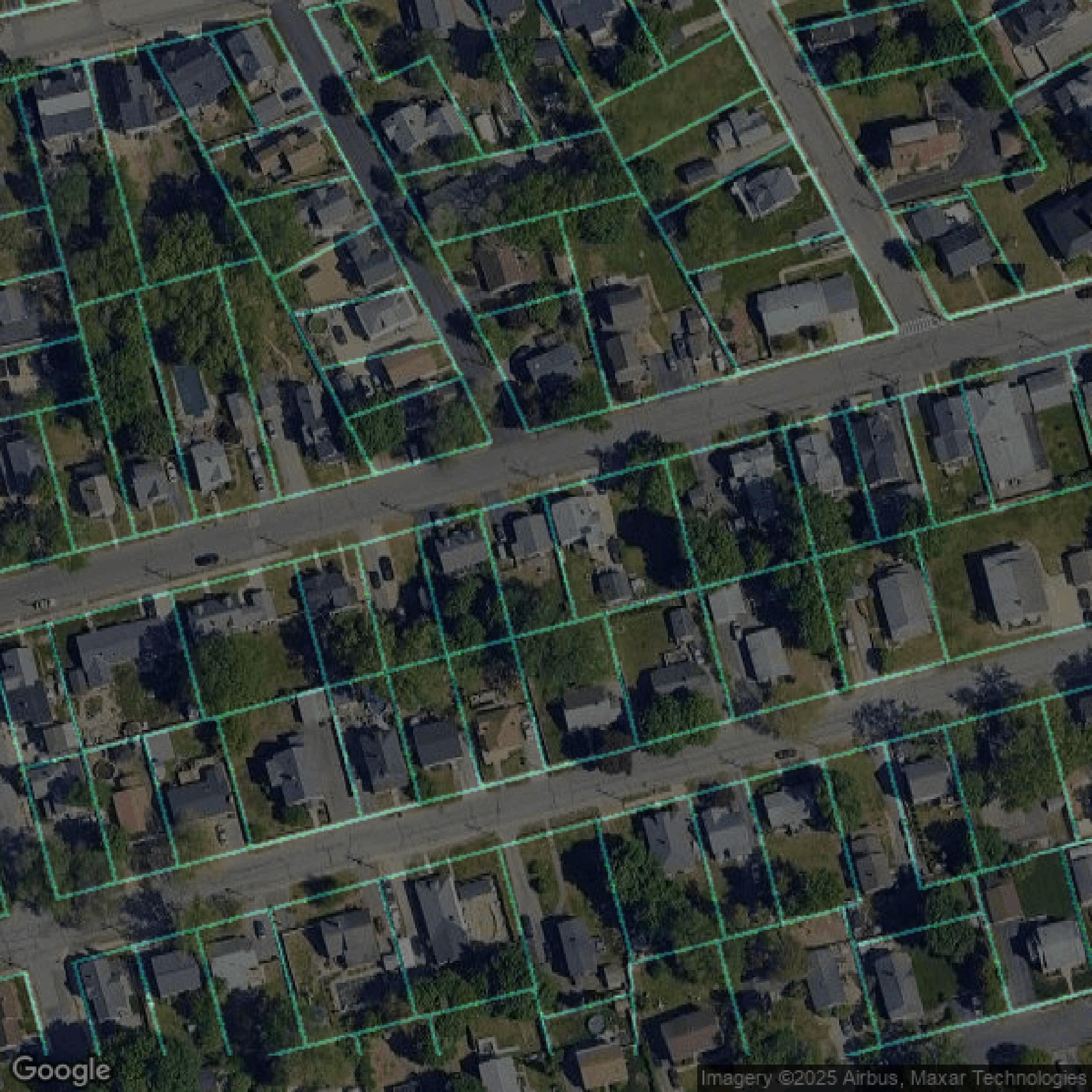 This image shows parcel data in Hillsborough County created using GIS data in Equator.