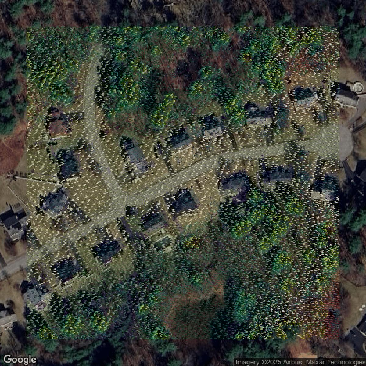 This image shows a LiDAR point cloud in Hillsborough County created using GIS data in Equator.