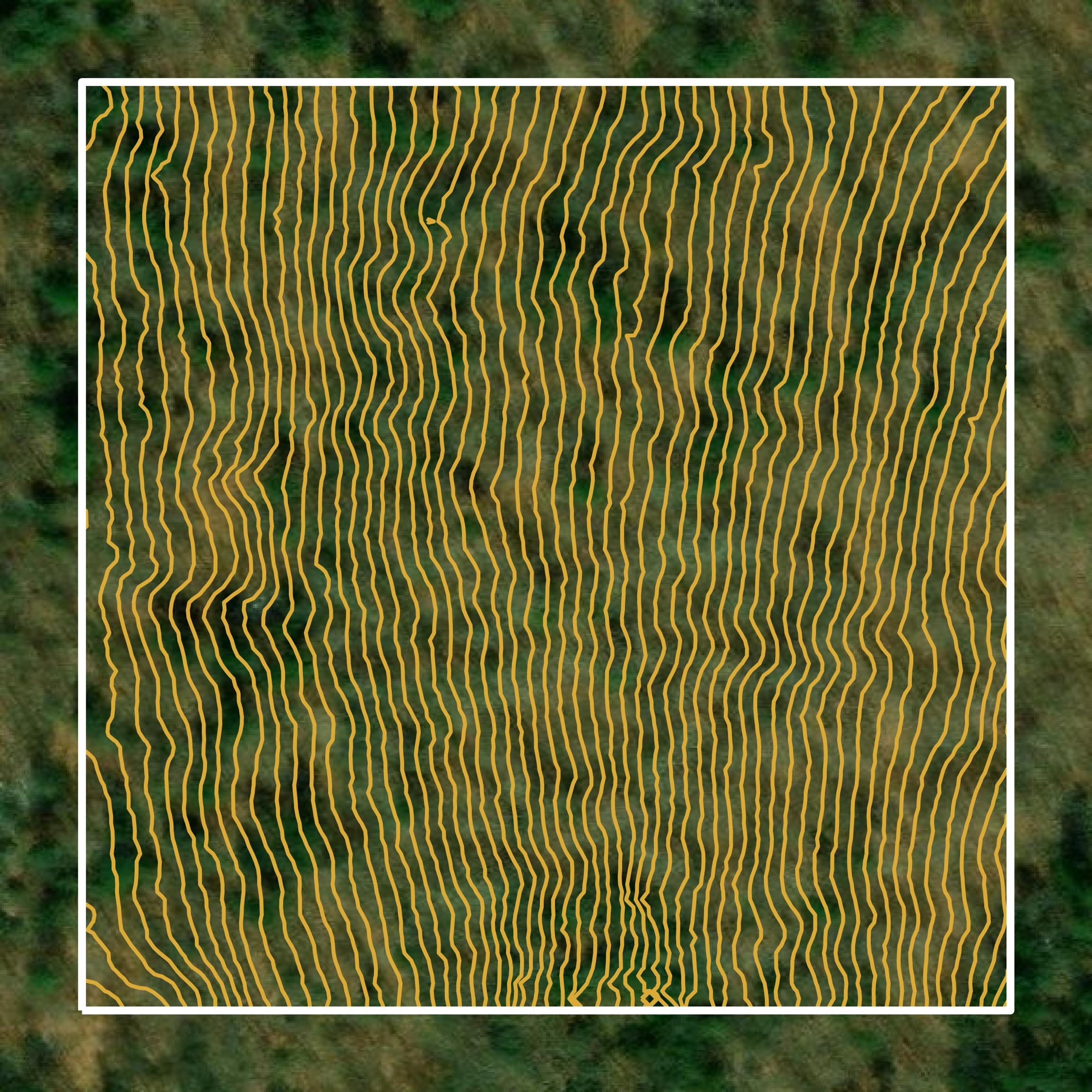This image shows a contour map in Merrimack County created using GIS data in Equator.