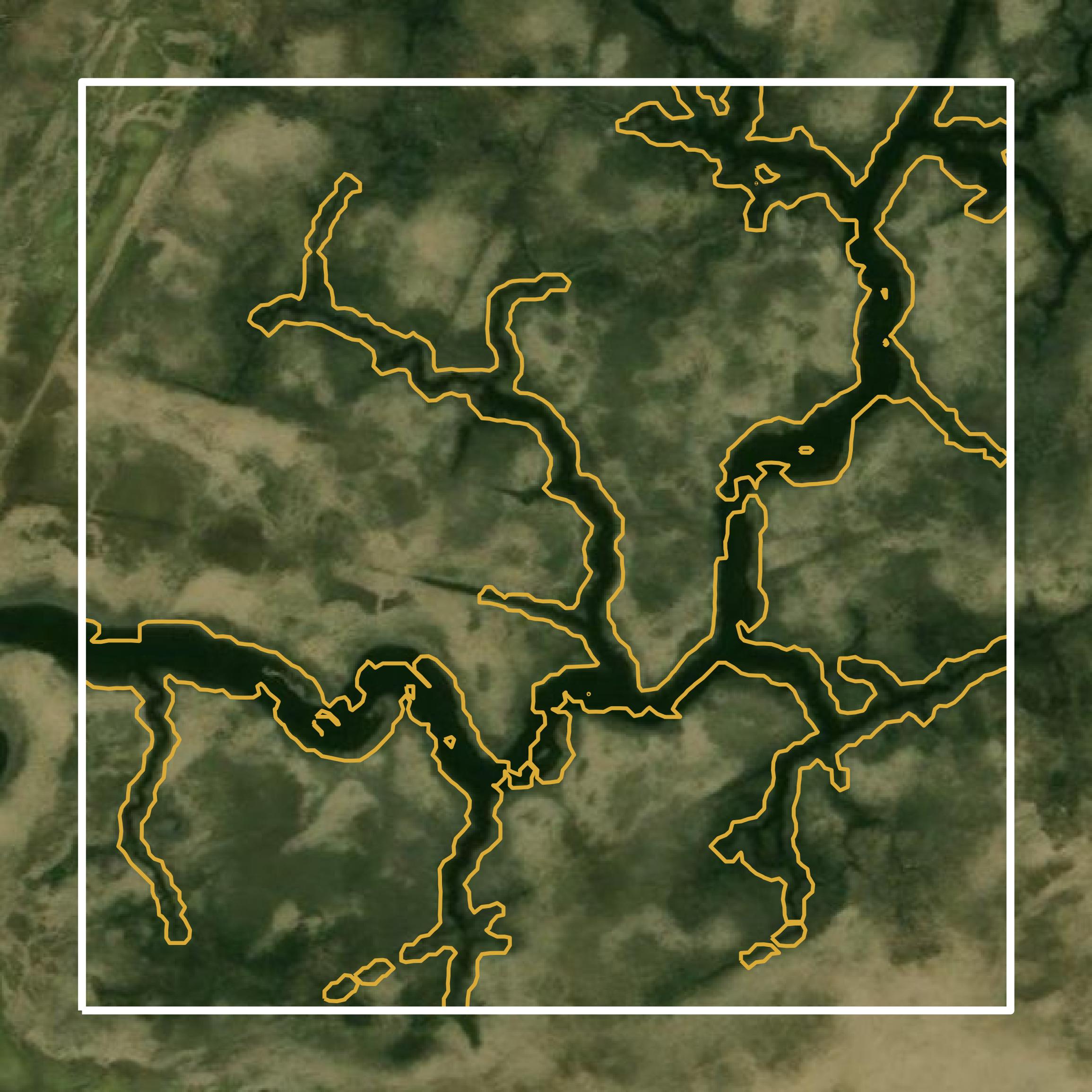 This image shows a contour map in Atlantic County created using GIS data in Equator.