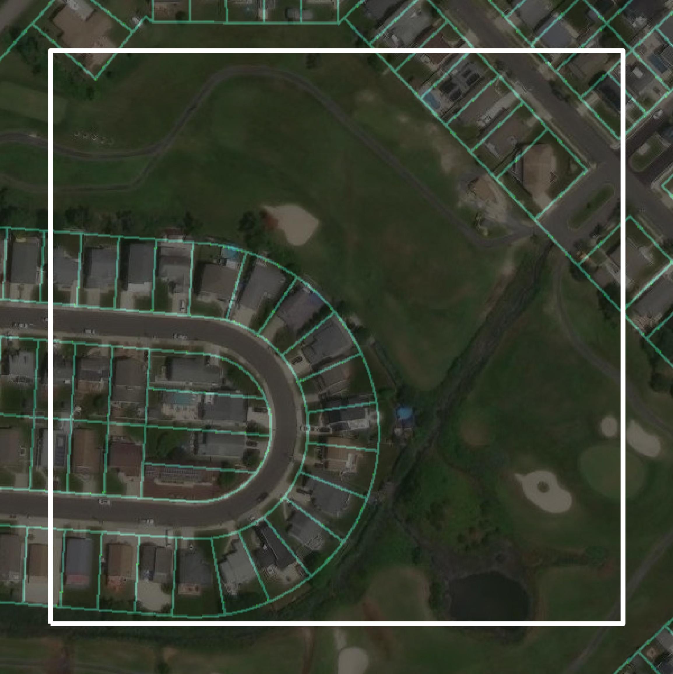 This image shows parcel and building data in Atlantic County created using GIS data in Equator.