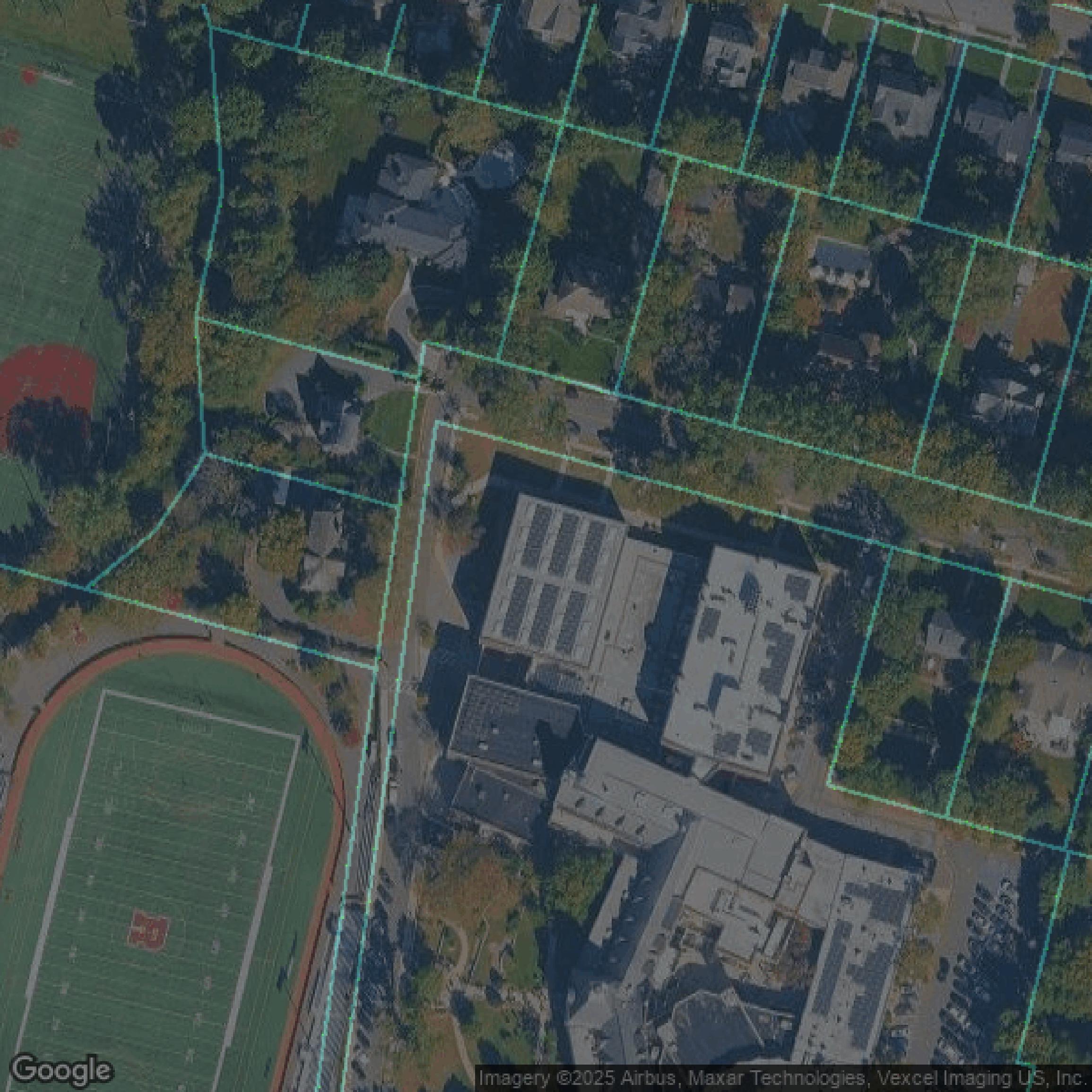 This image shows parcel data in Bergen County created using GIS data in Equator.