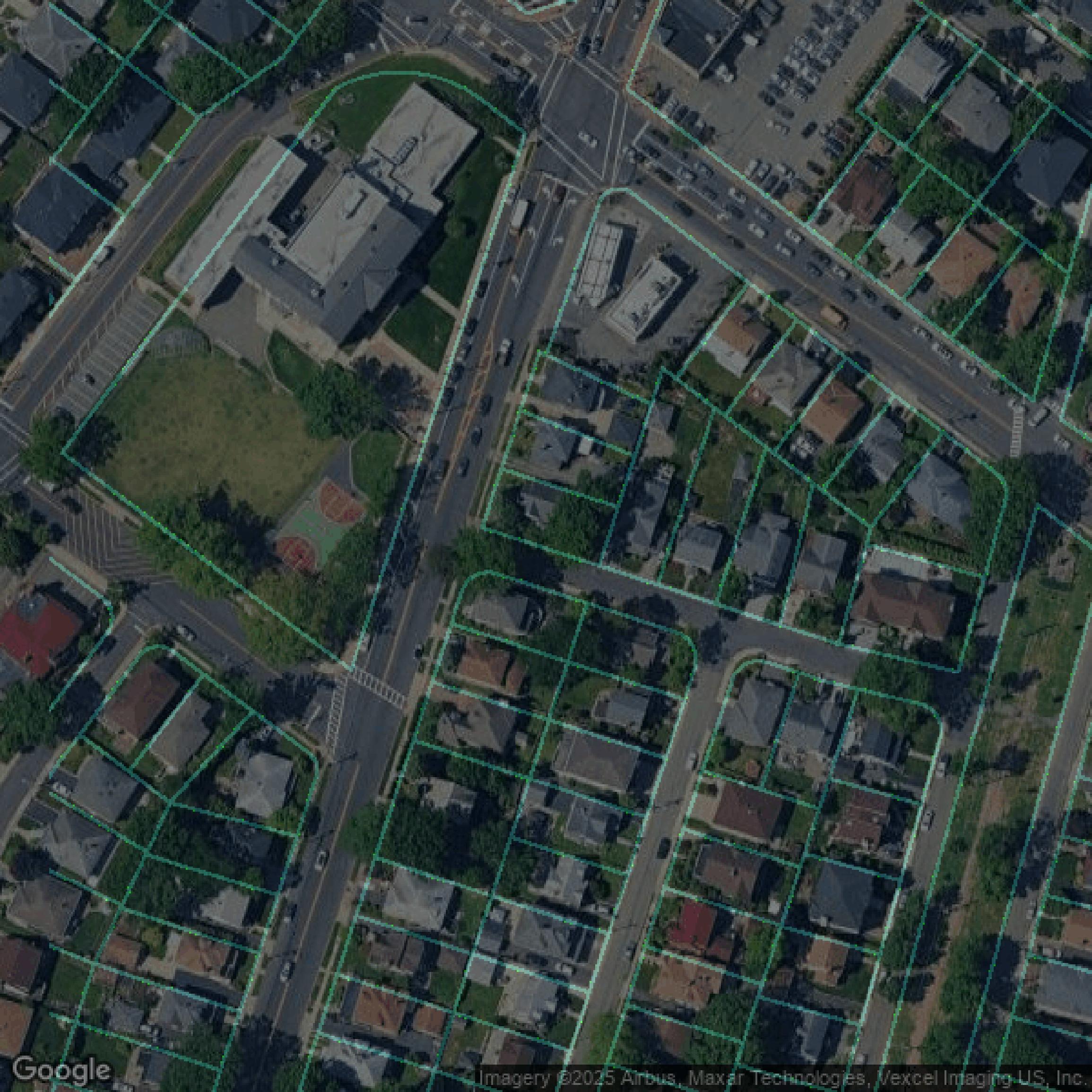 This image shows parcel data in Bergen County created using GIS data in Equator.