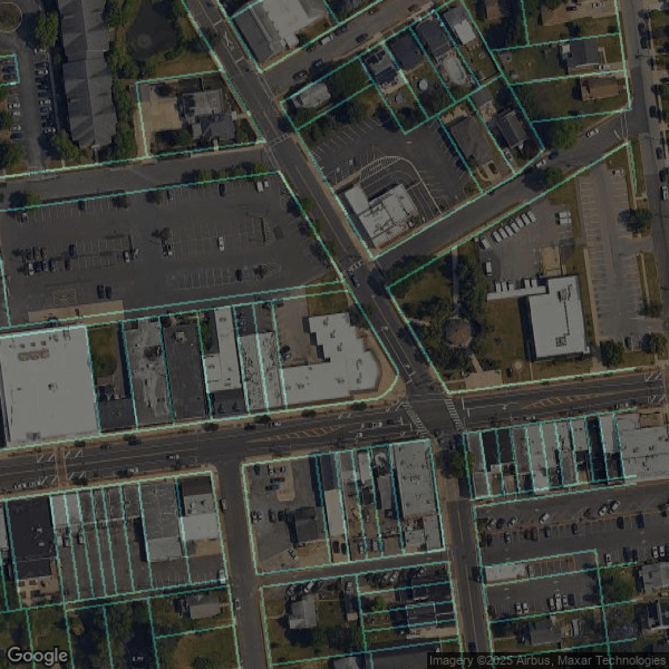 This image shows parcel data in Burlington County created using GIS data in Equator.