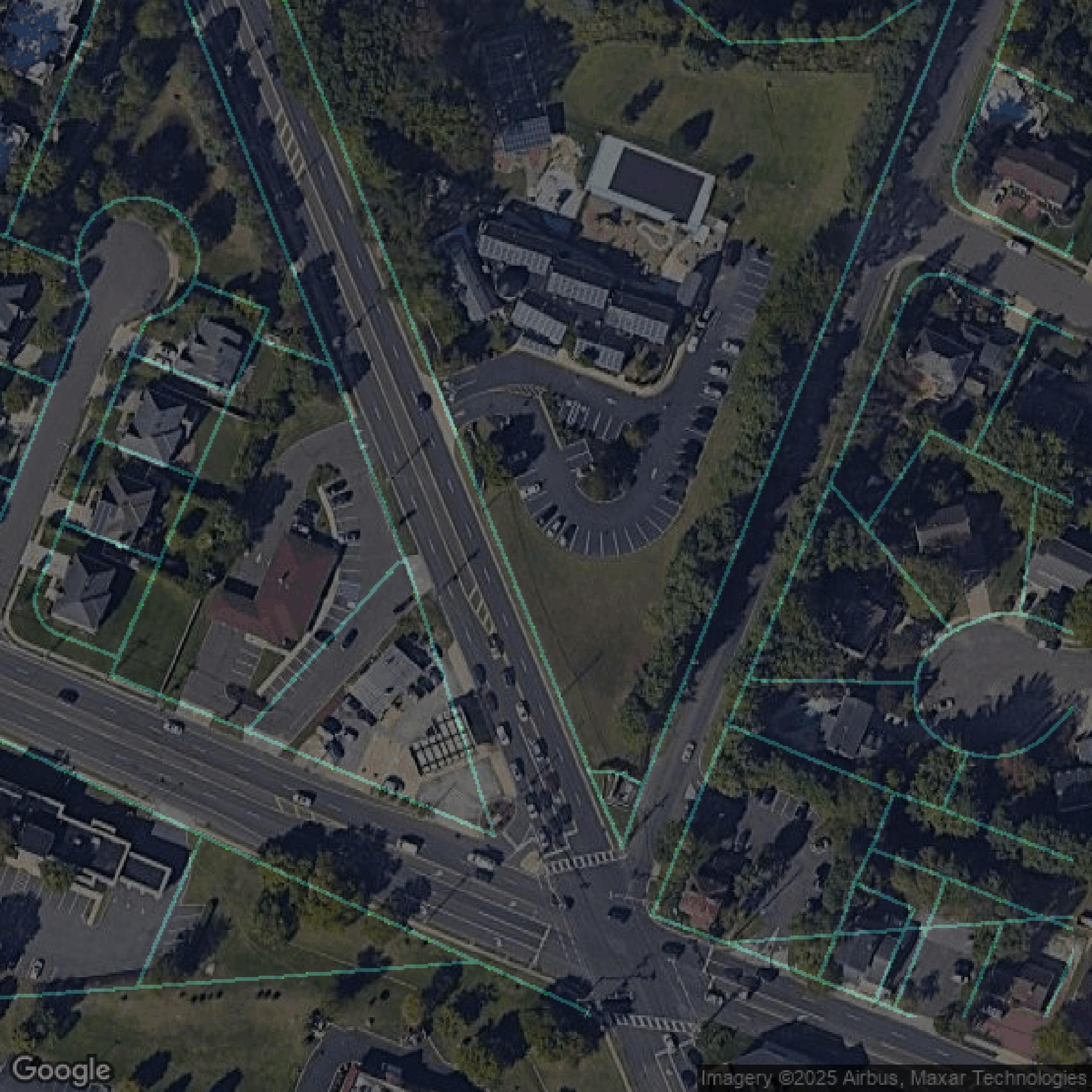 This image shows parcel data in Burlington County created using GIS data in Equator.