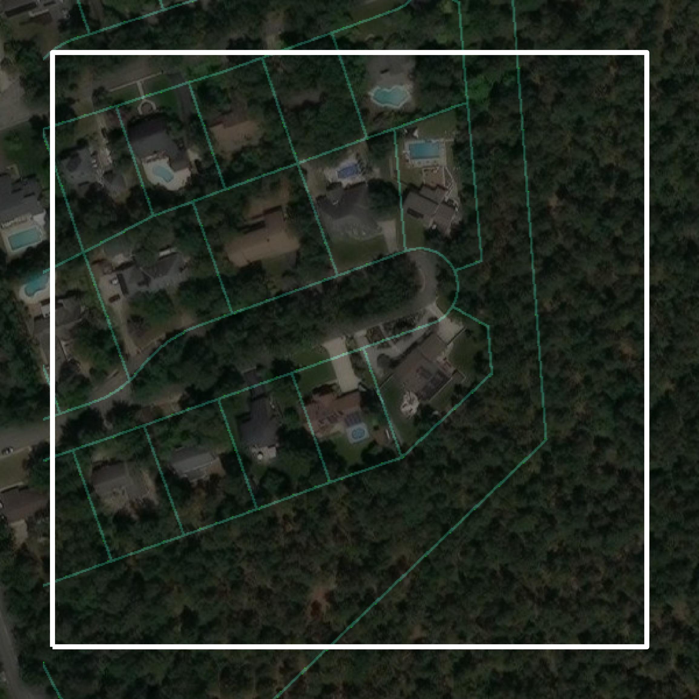 This image shows parcel and building data in Cumberland County created using GIS data in Equator.
