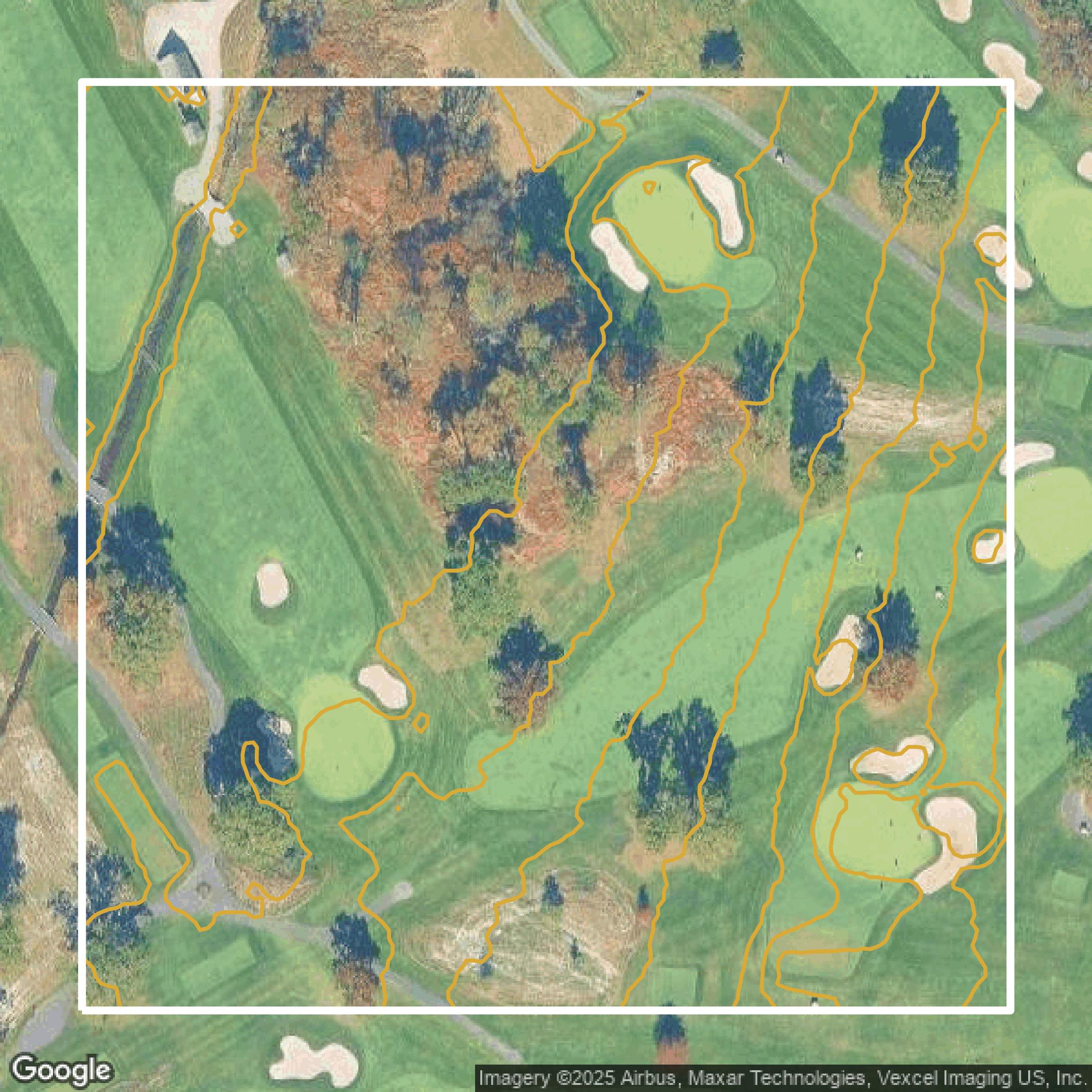 This image shows a contour map in Essex County created using GIS data in Equator.