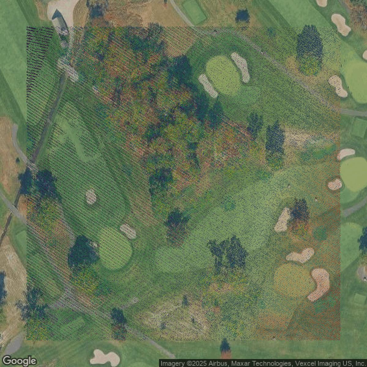 This image shows a LiDAR point cloud in Essex County created using GIS data in Equator.