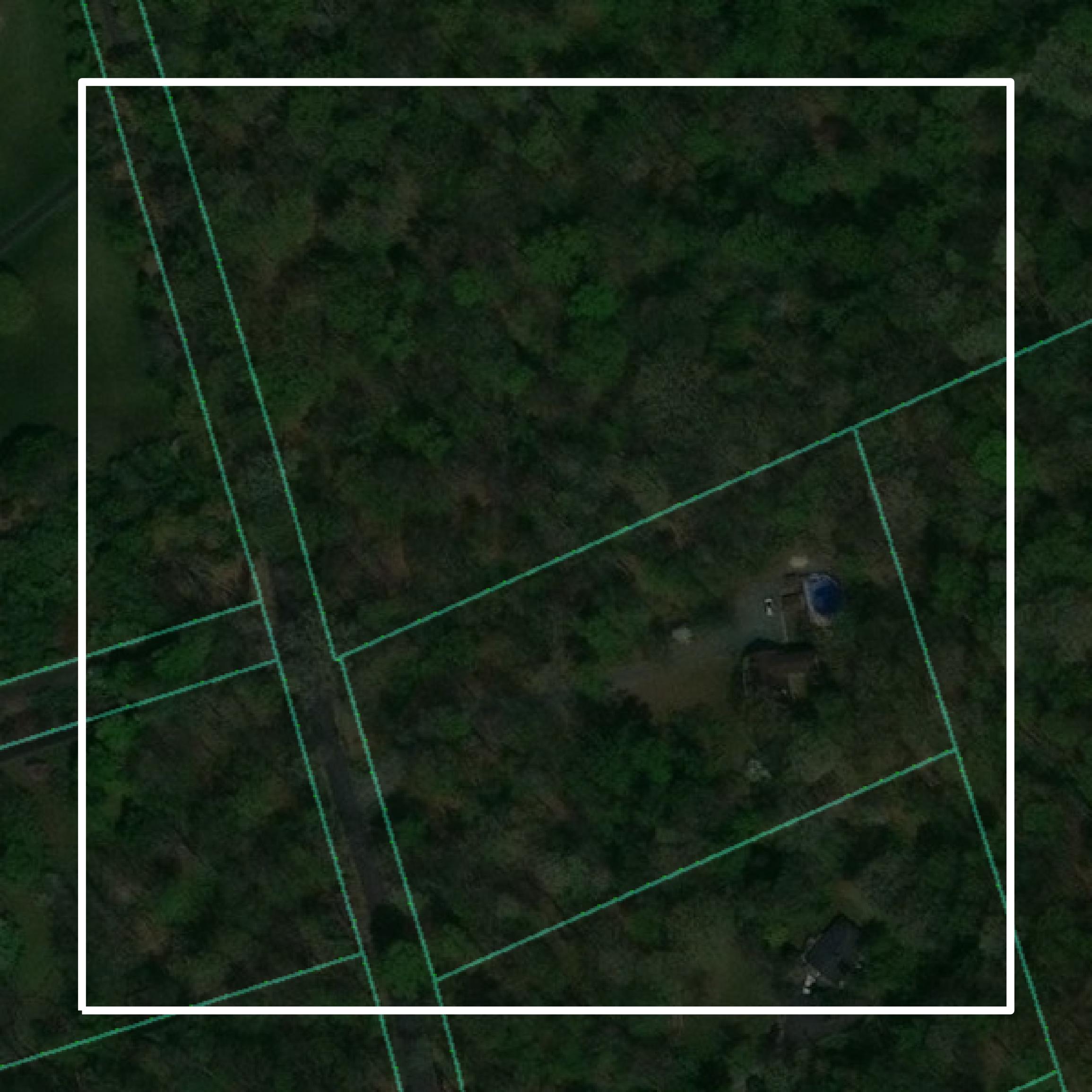 This image shows parcel and building data in Hunterdon County created using GIS data in Equator.