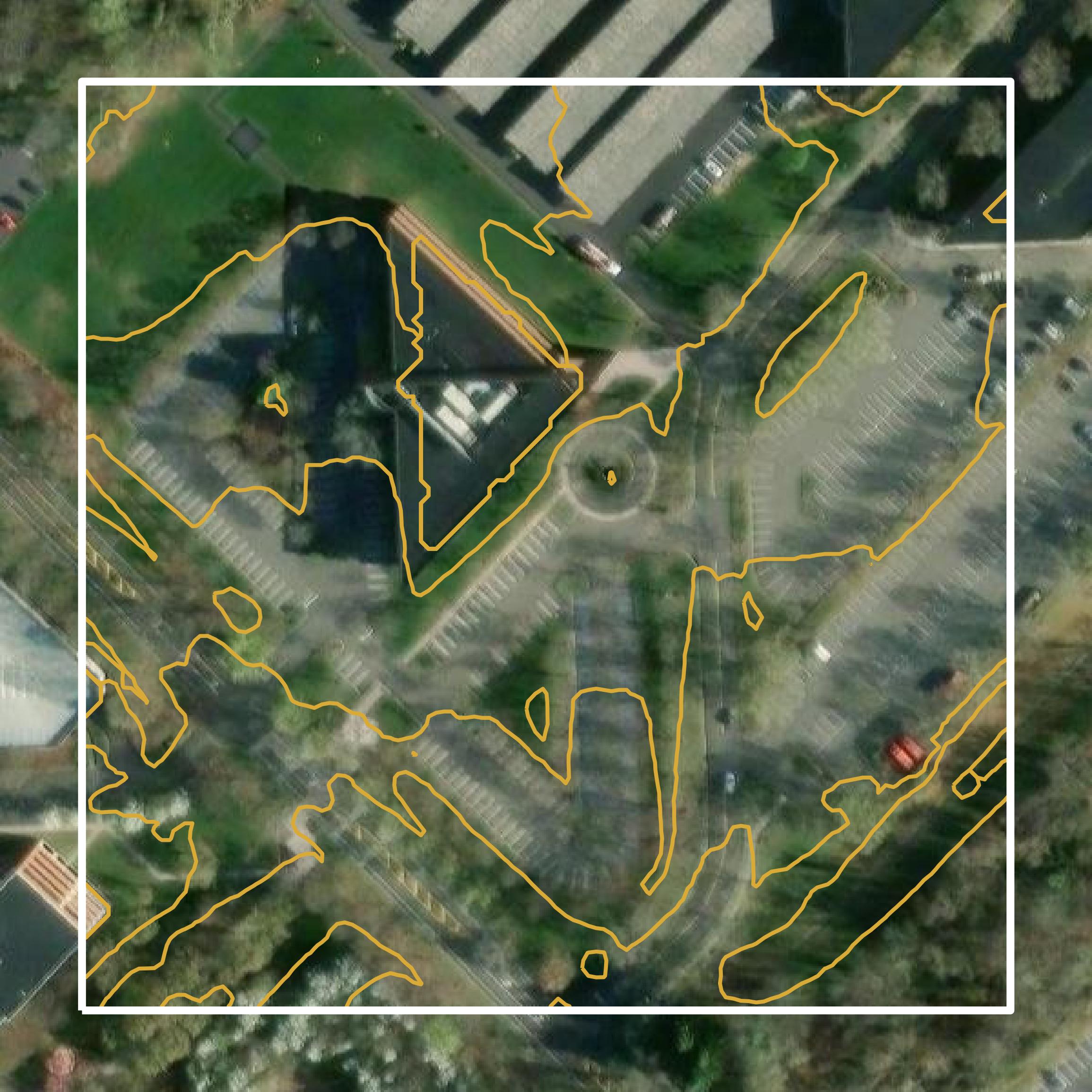 This image shows a contour map in Mercer County created using GIS data in Equator.
