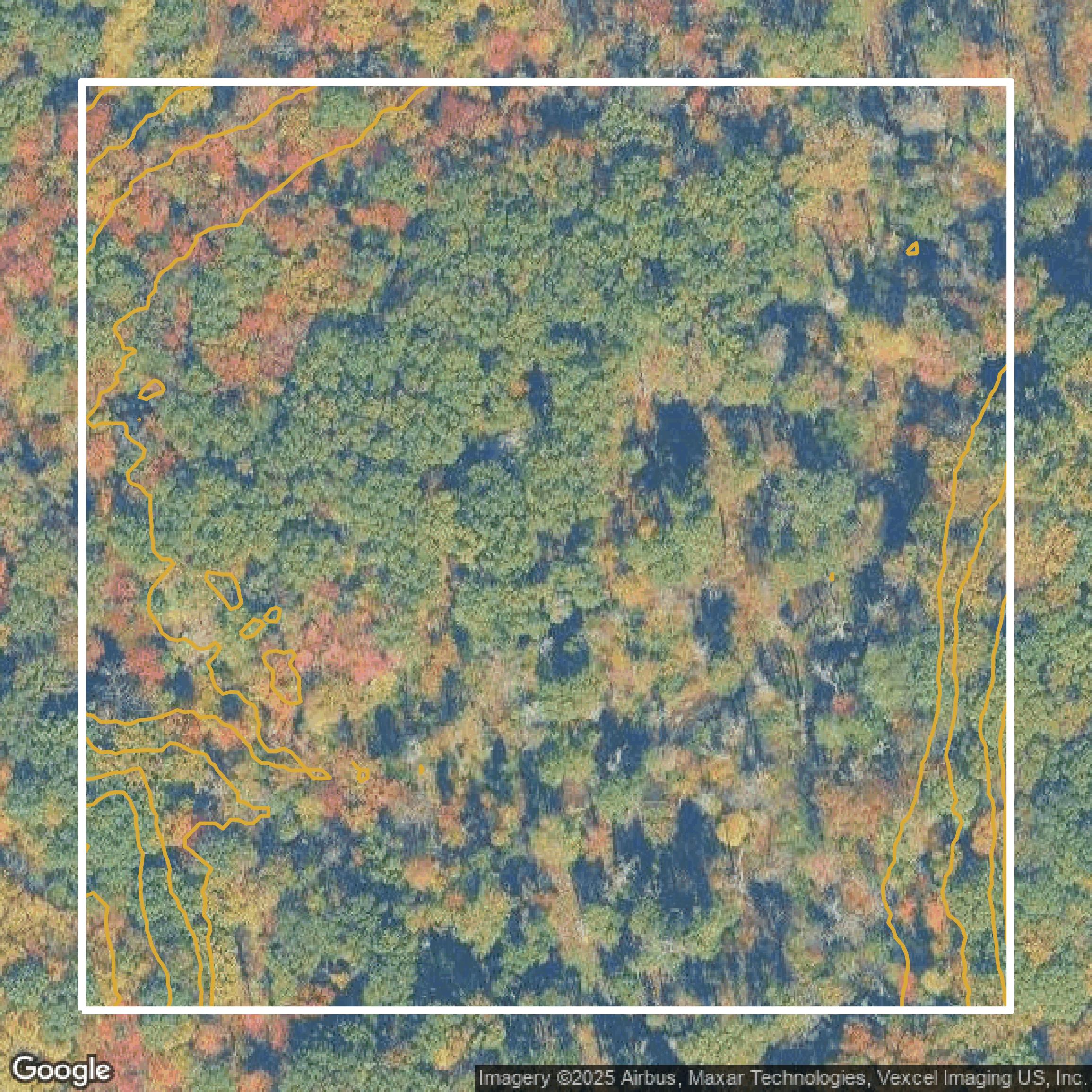 This image shows a contour map in Morris County created using GIS data in Equator.
