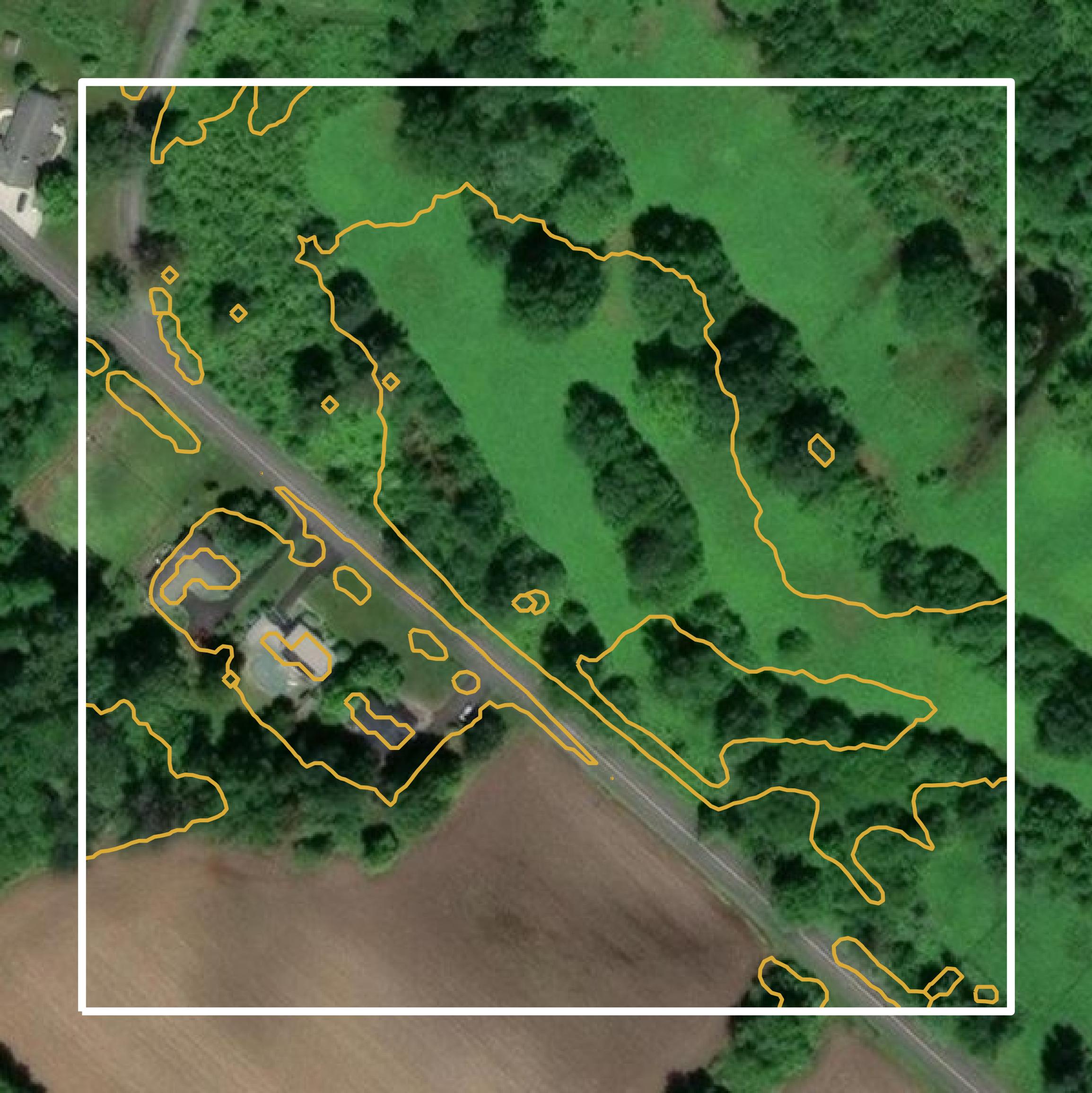 This image shows a contour map in Salem County created using GIS data in Equator.
