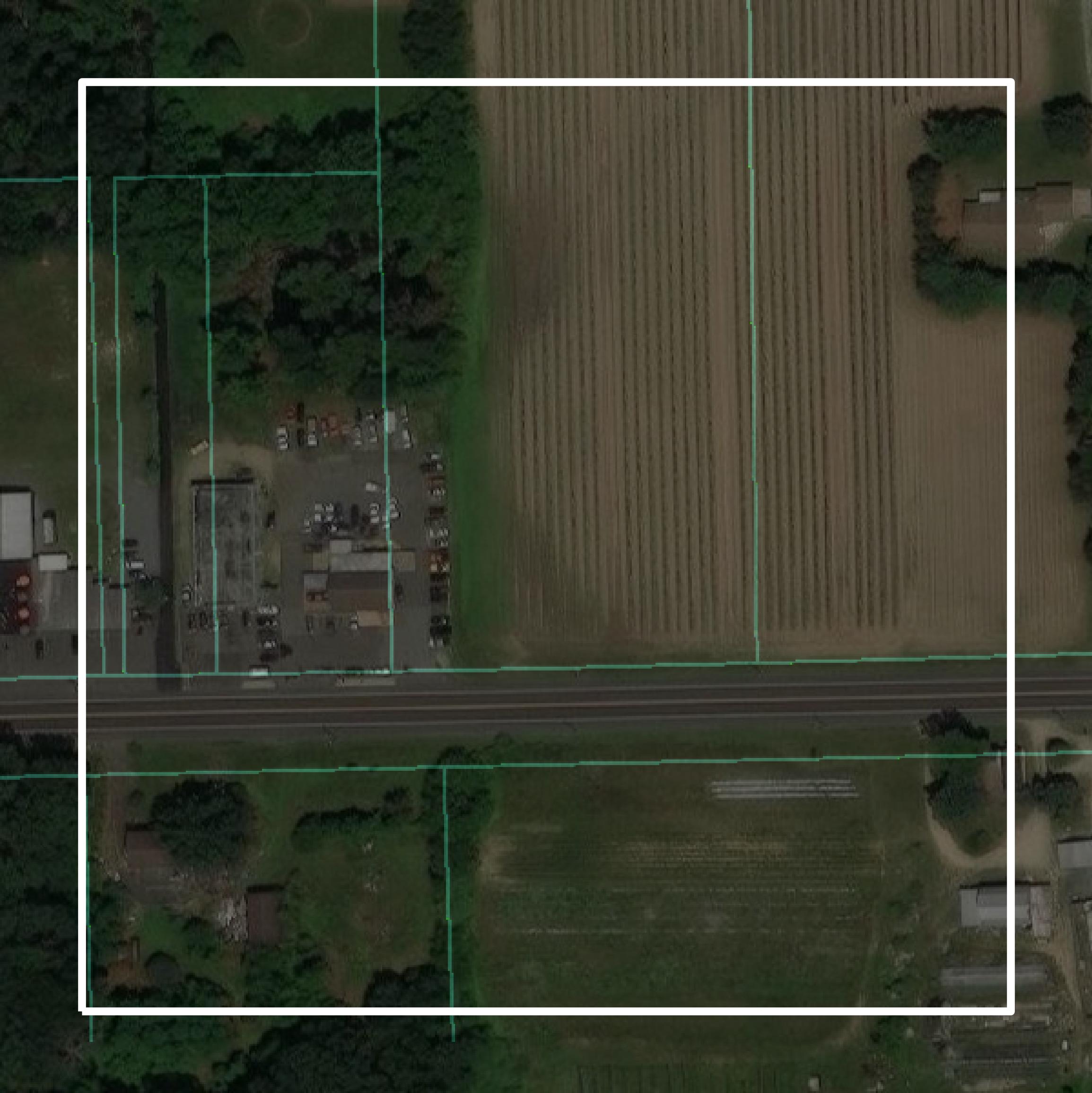 This image shows parcel and building data in Salem County created using GIS data in Equator.