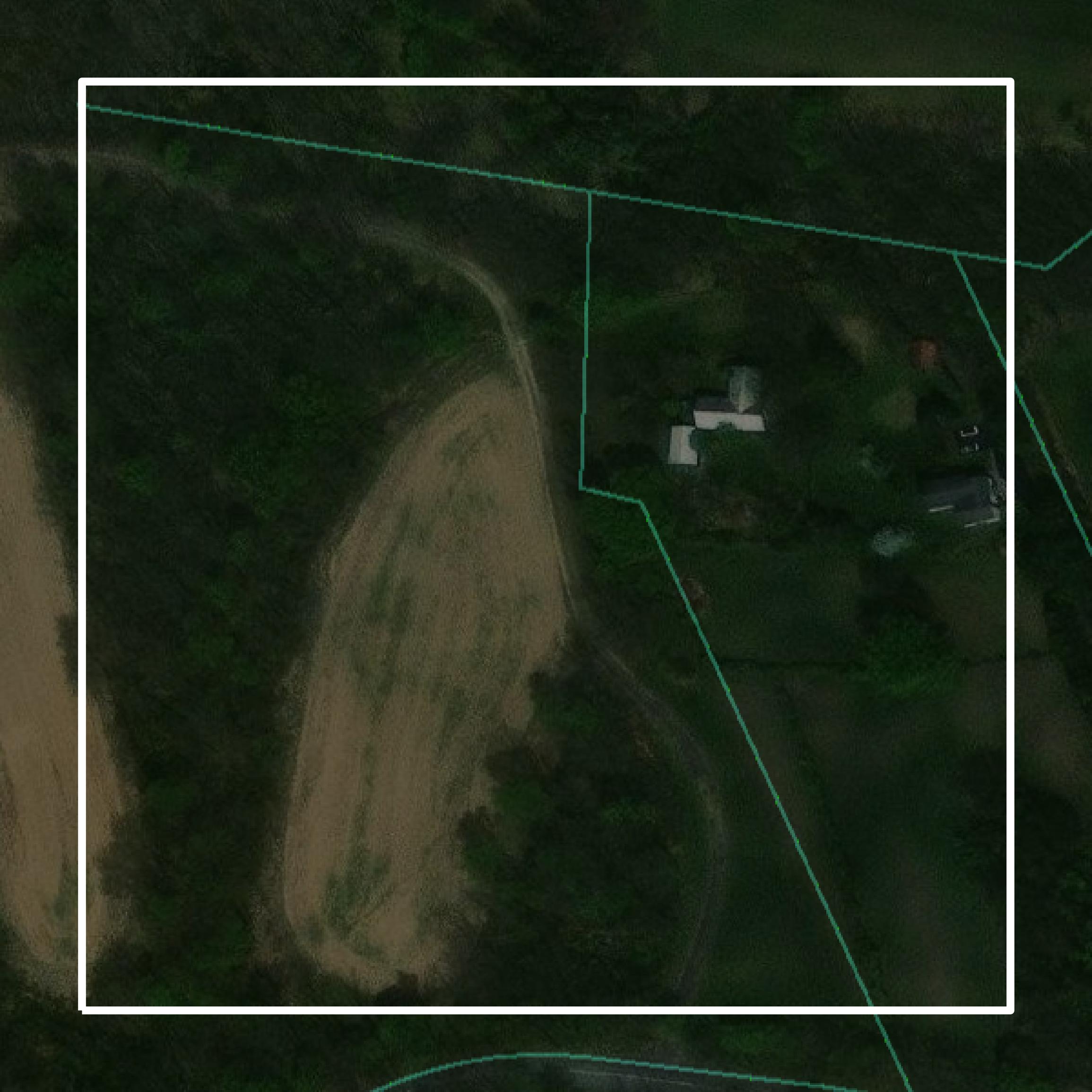 This image shows parcel and building data in Warren County created using GIS data in Equator.