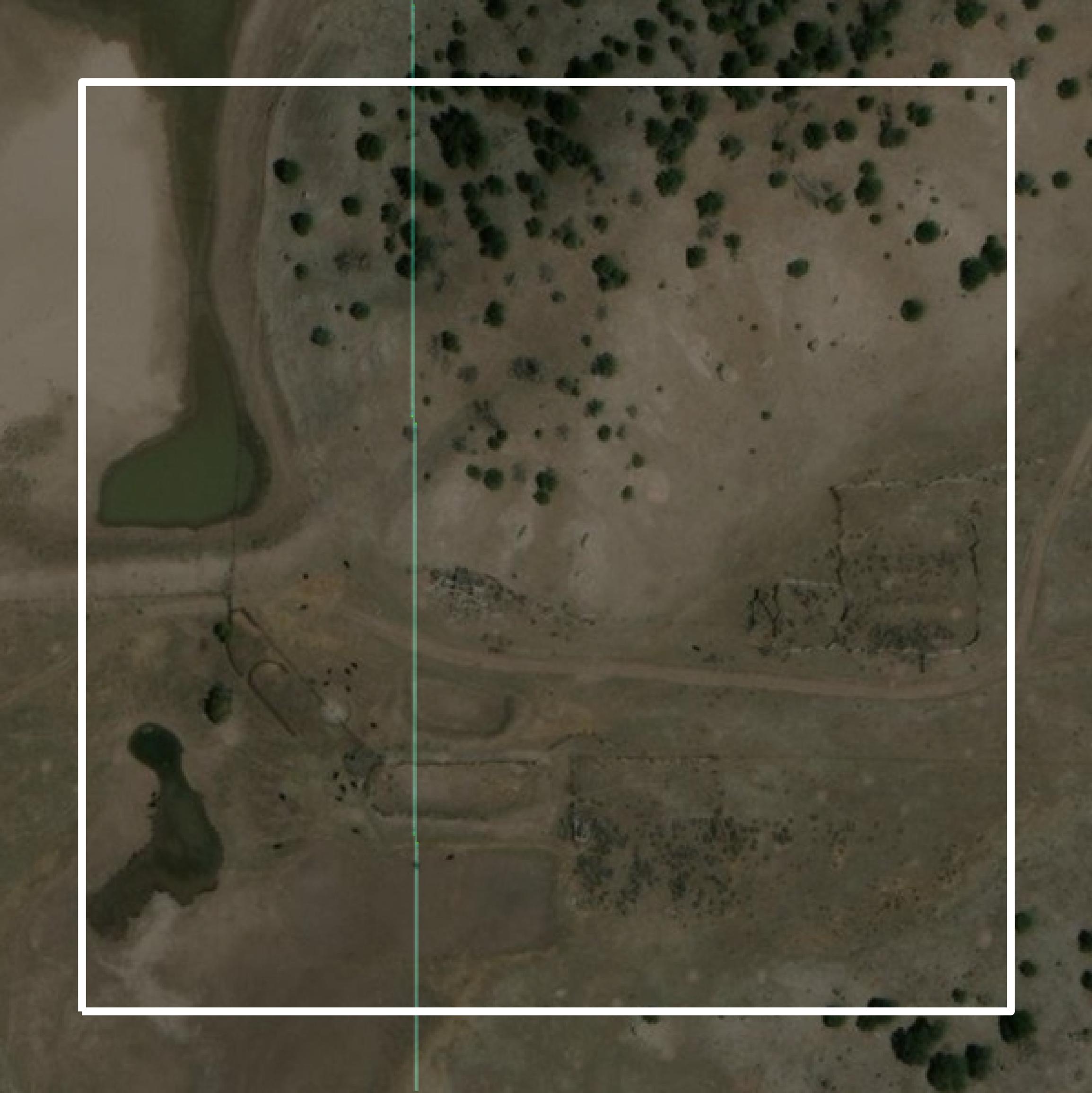 This image shows parcel and building data in Catron County created using GIS data in Equator.