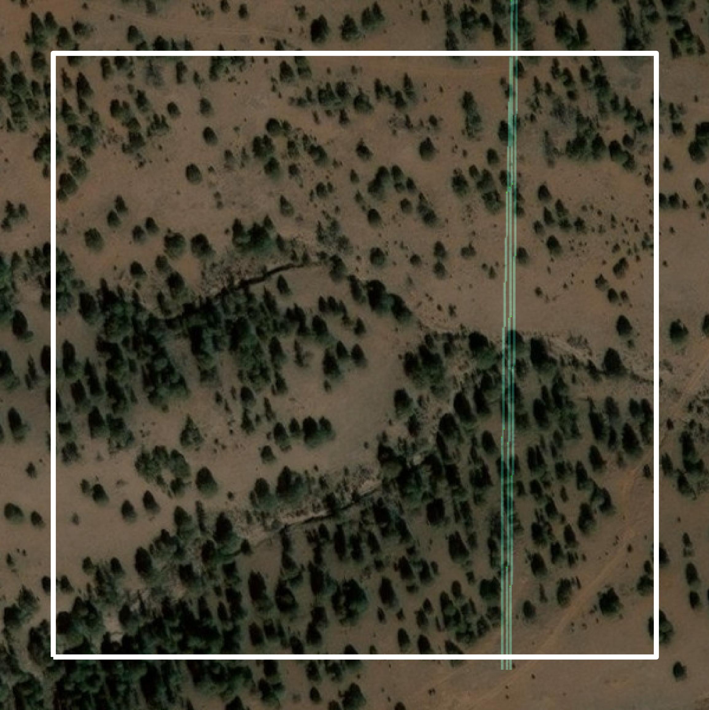This image shows parcel and building data in Catron County created using GIS data in Equator.