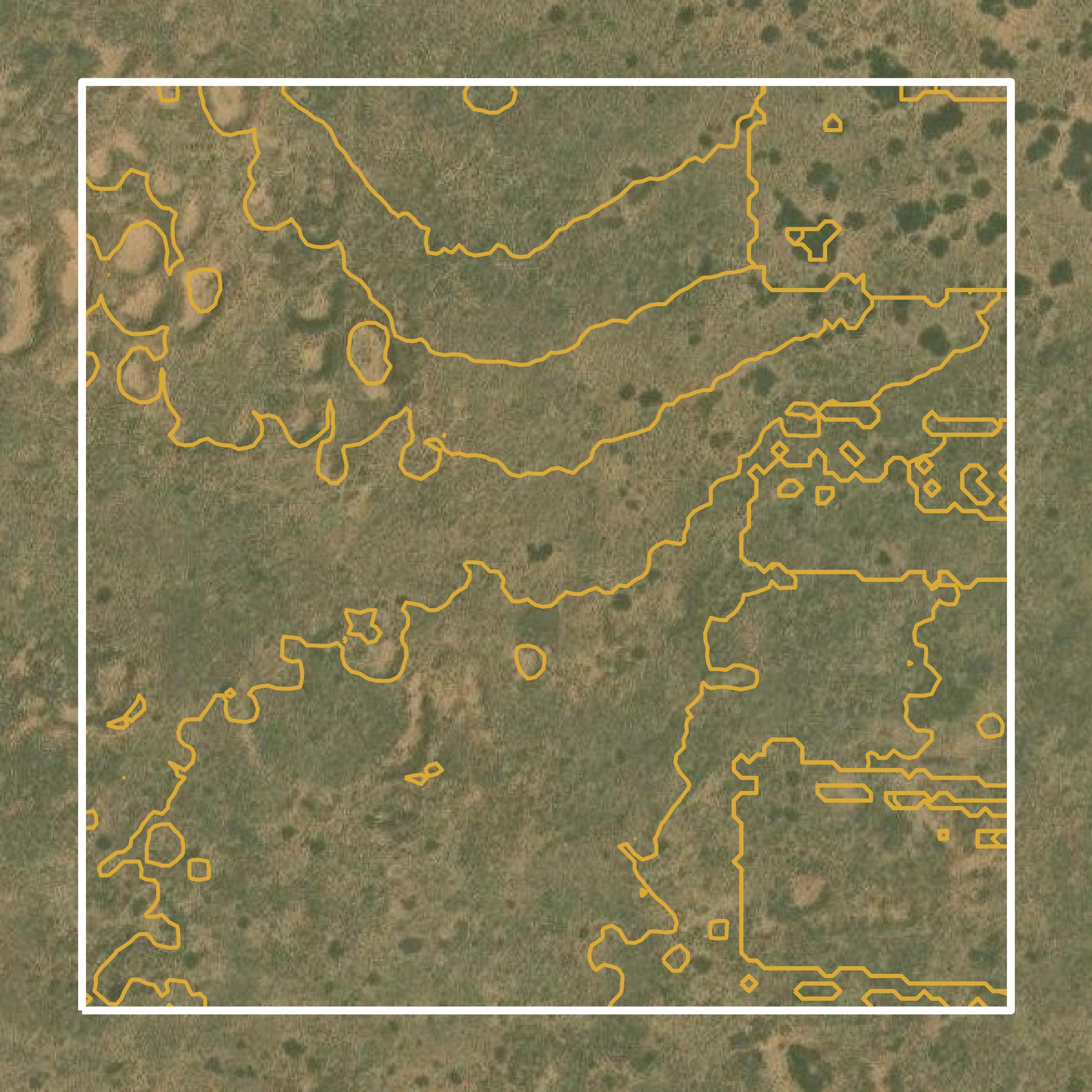 This image shows a contour map in Chaves County created using GIS data in Equator.