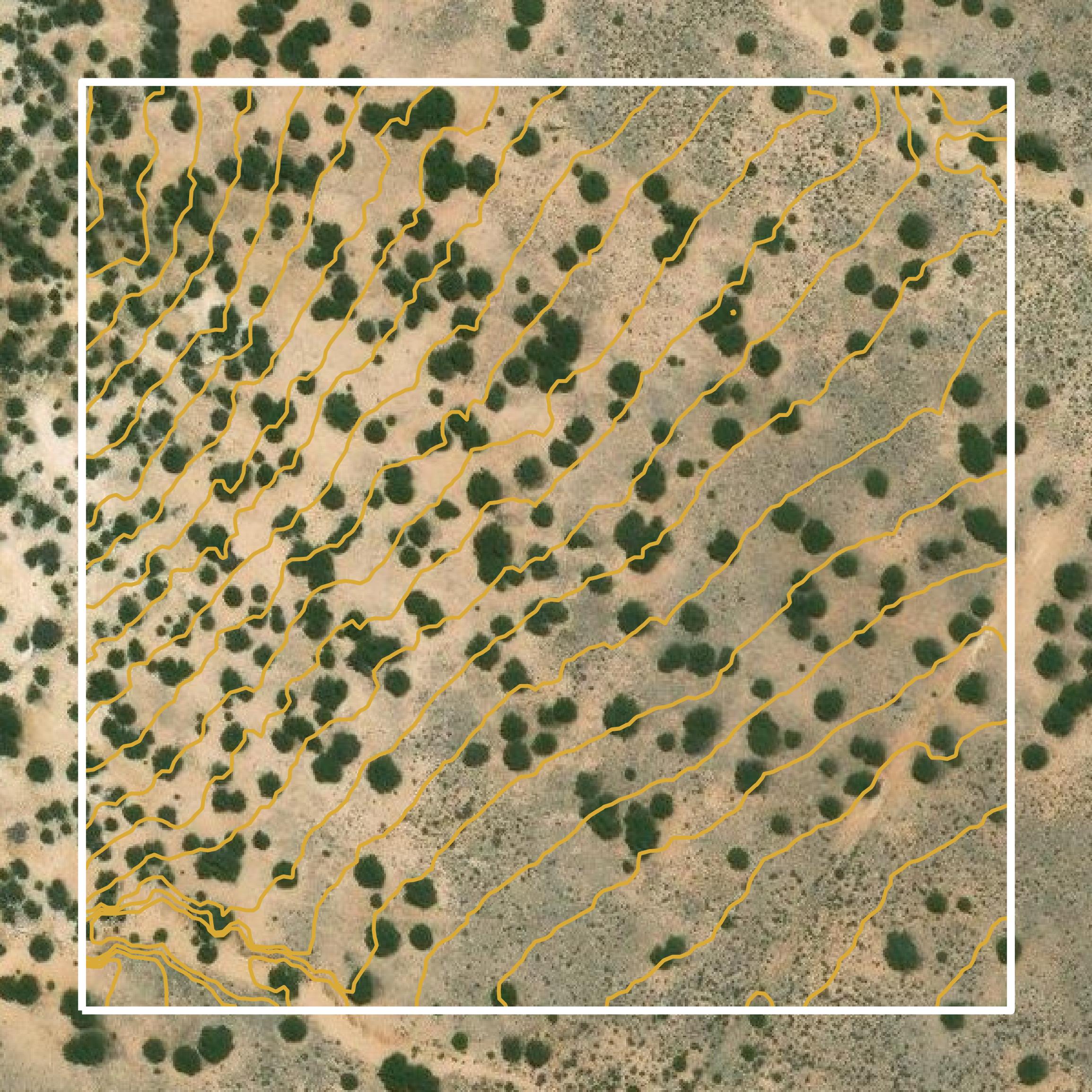 This image shows a contour map in Cibola County created using GIS data in Equator.