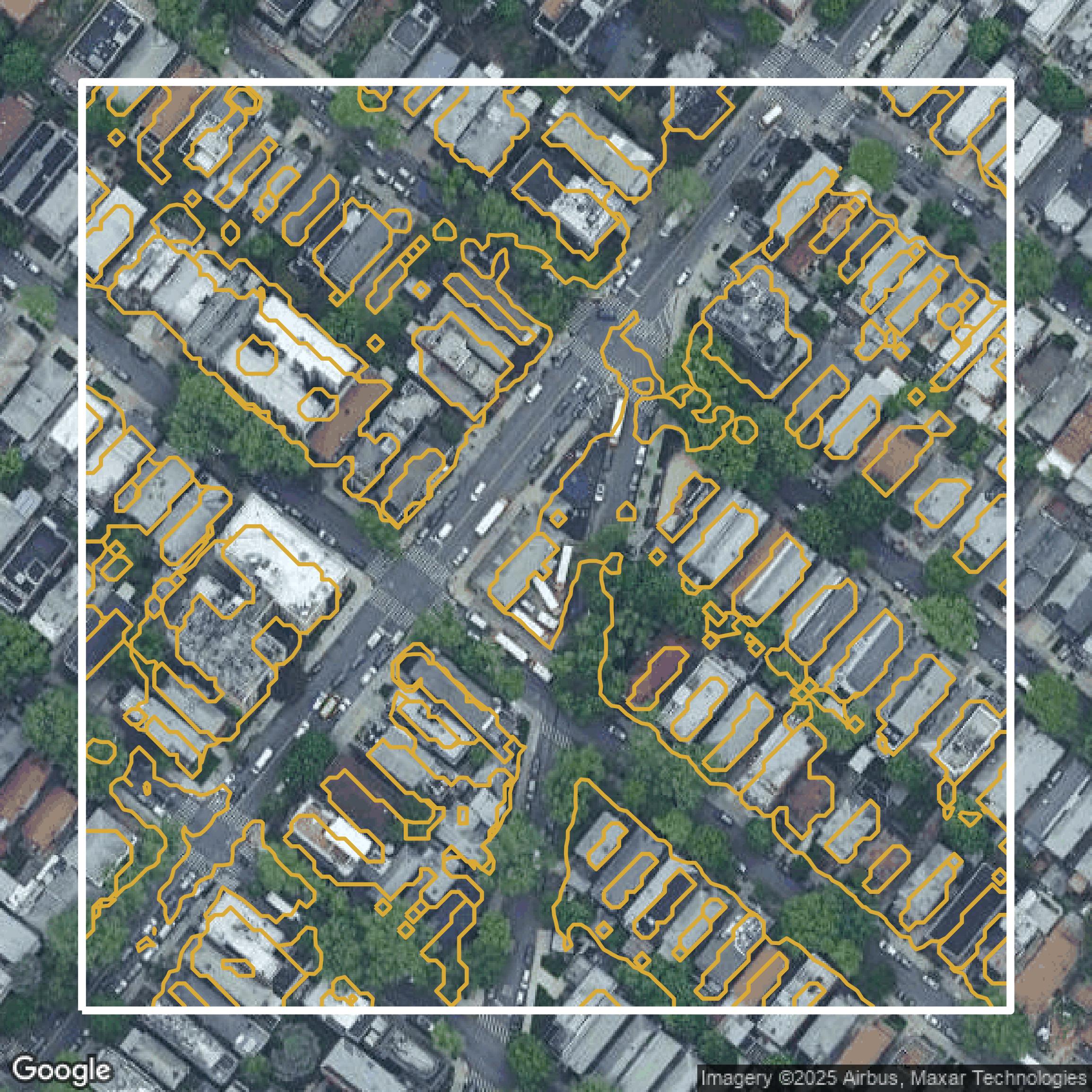This image shows a contour map in Kings County created using GIS data in Equator.