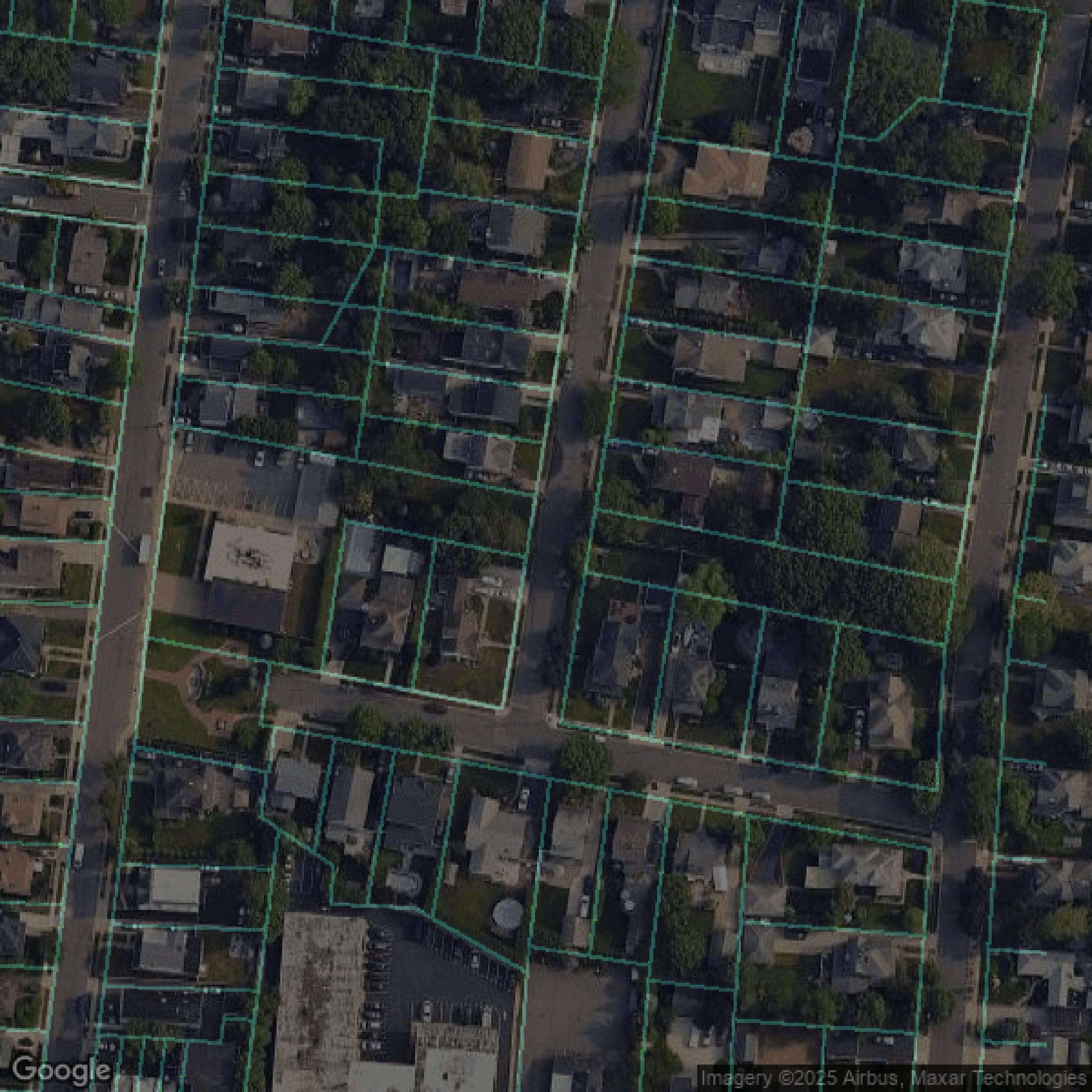 This image shows parcel data in Nassau County created using GIS data in Equator.