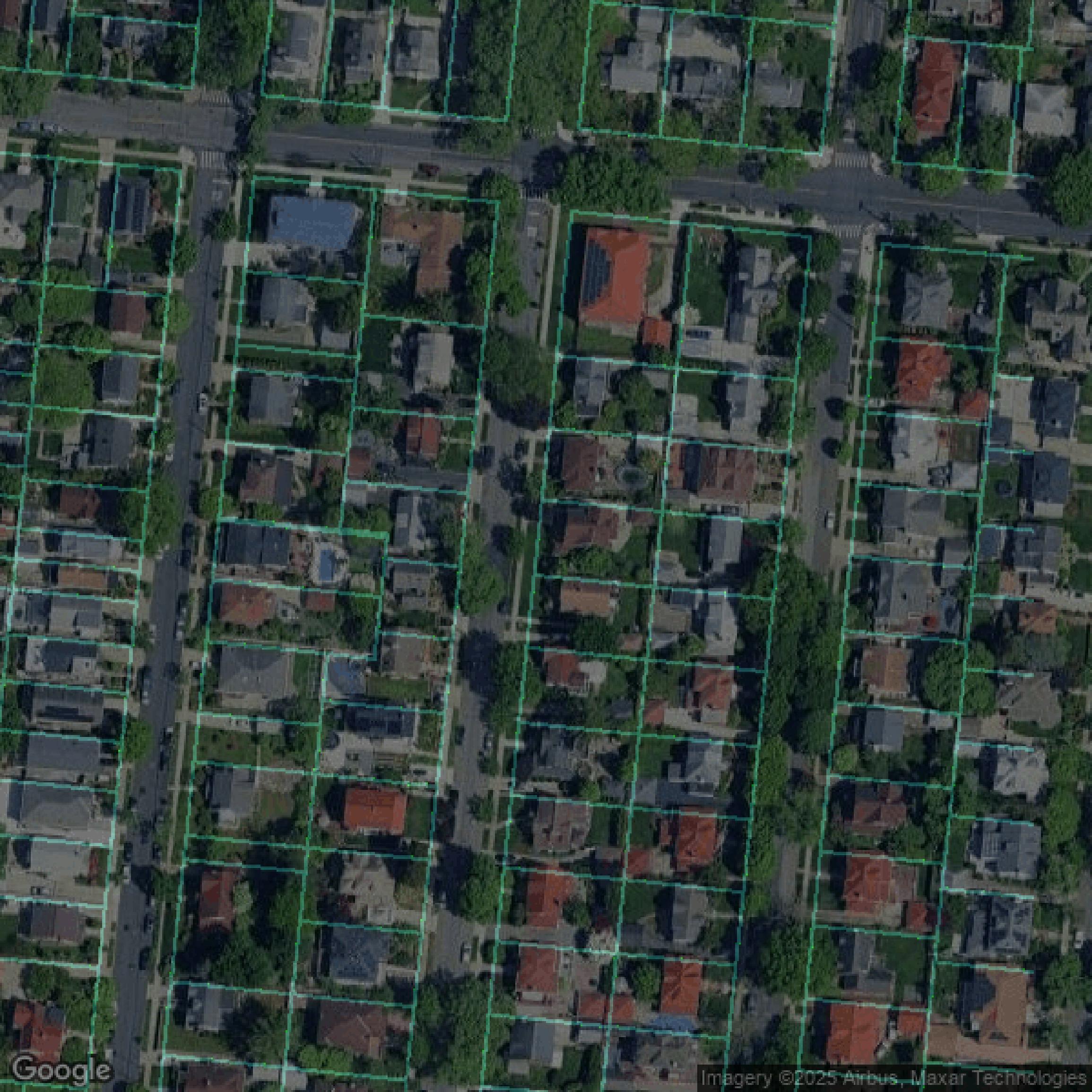 This image shows parcel data in Queens County created using GIS data in Equator.
