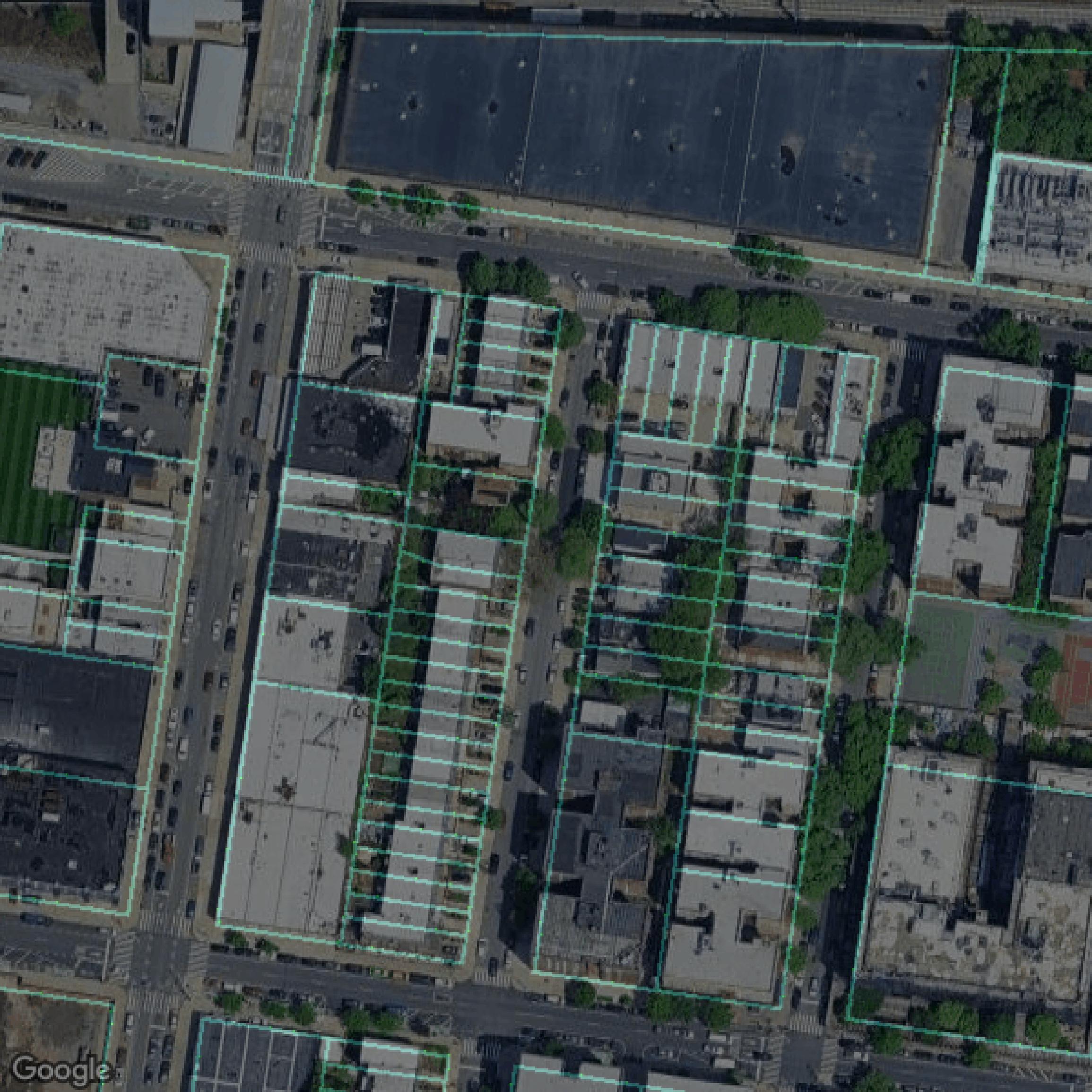 This image shows parcel data in Queens County created using GIS data in Equator.