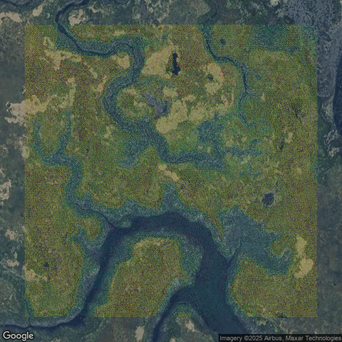 This image shows a LiDAR point cloud in Queens County created using GIS data in Equator.
