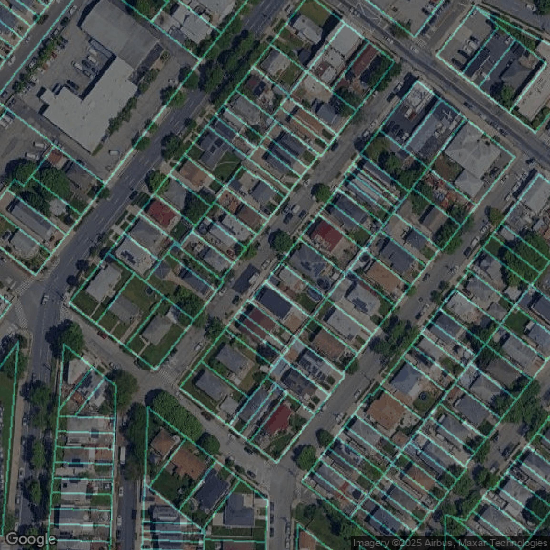 This image shows parcel data in Richmond County created using GIS data in Equator.