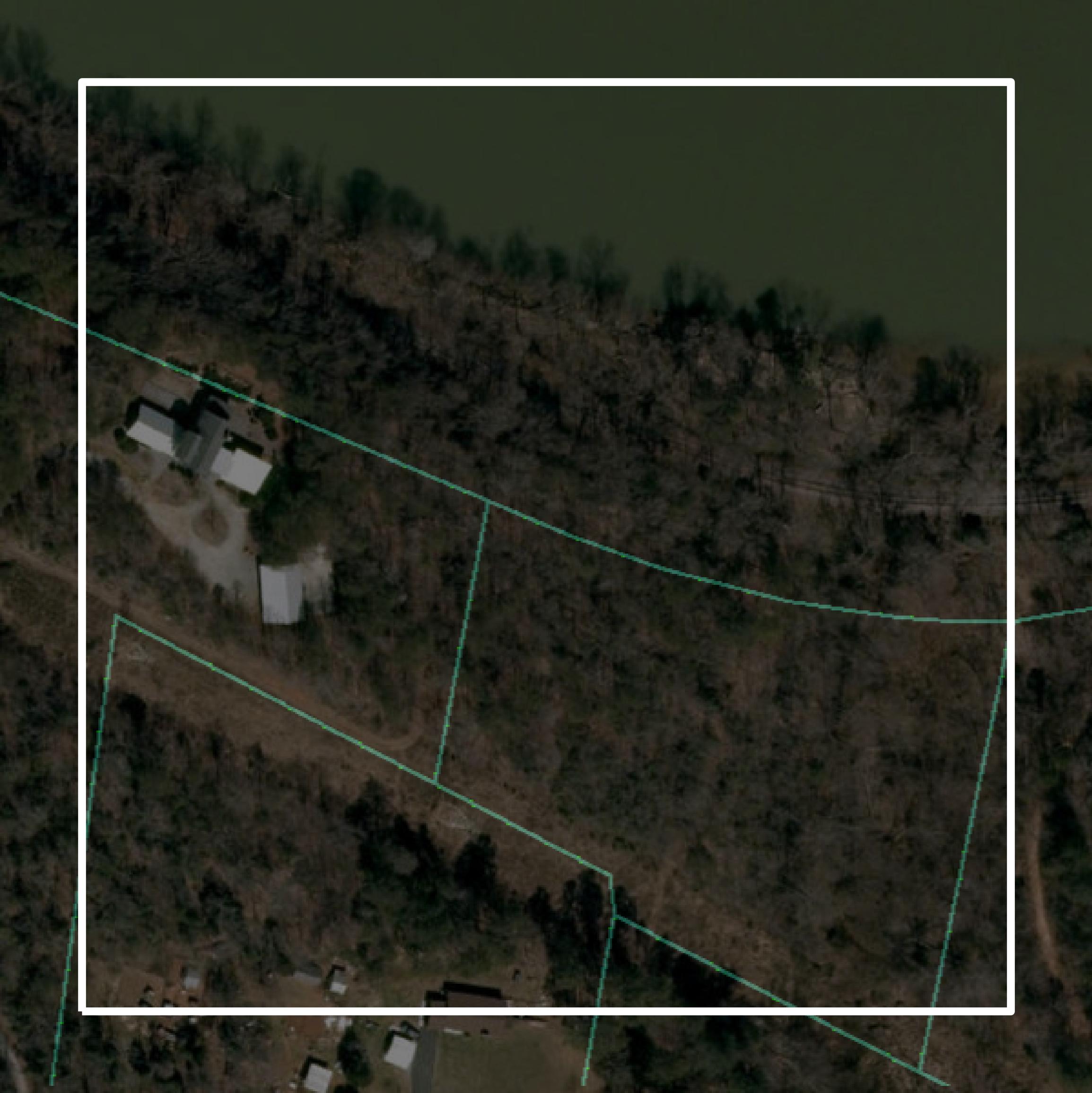 This image shows parcel and building data in Burke County created using GIS data in Equator.