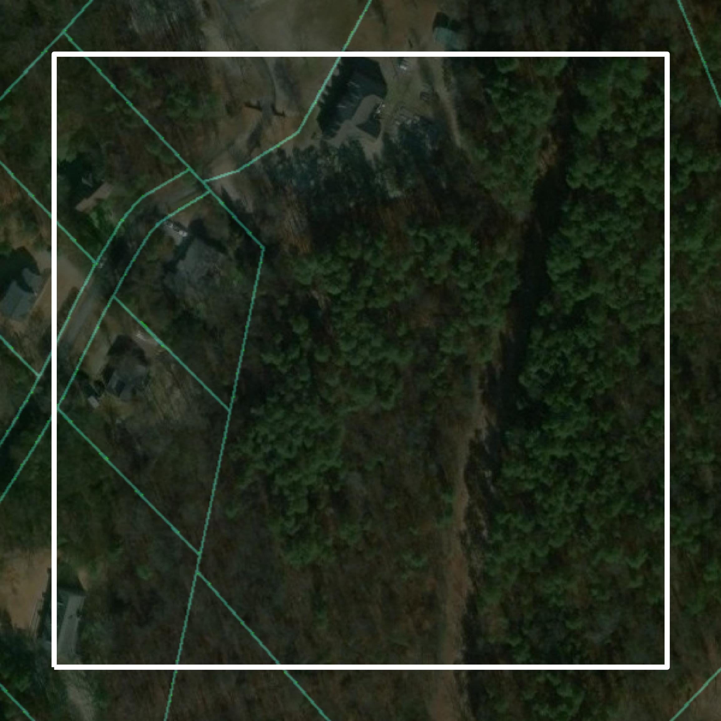 This image shows parcel and building data in Cabarrus County created using GIS data in Equator.