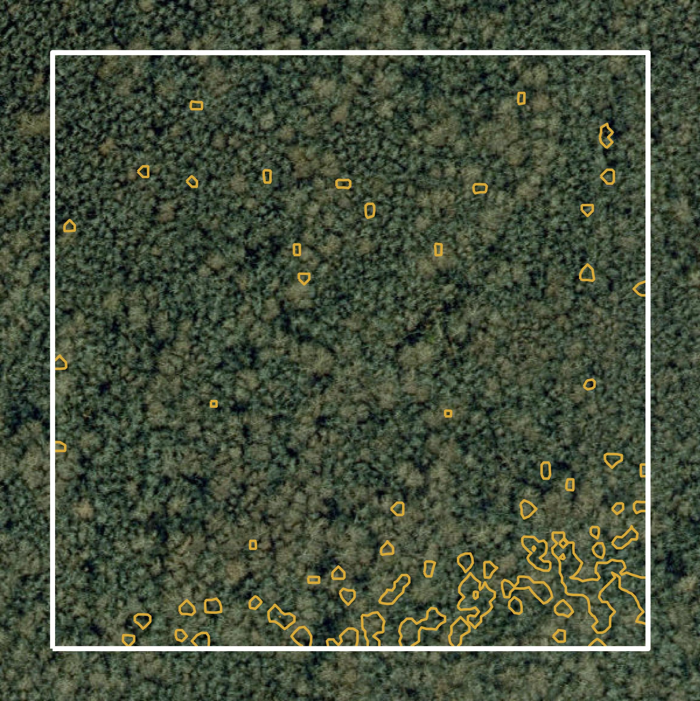 This image shows a contour map in Camden County created using GIS data in Equator.