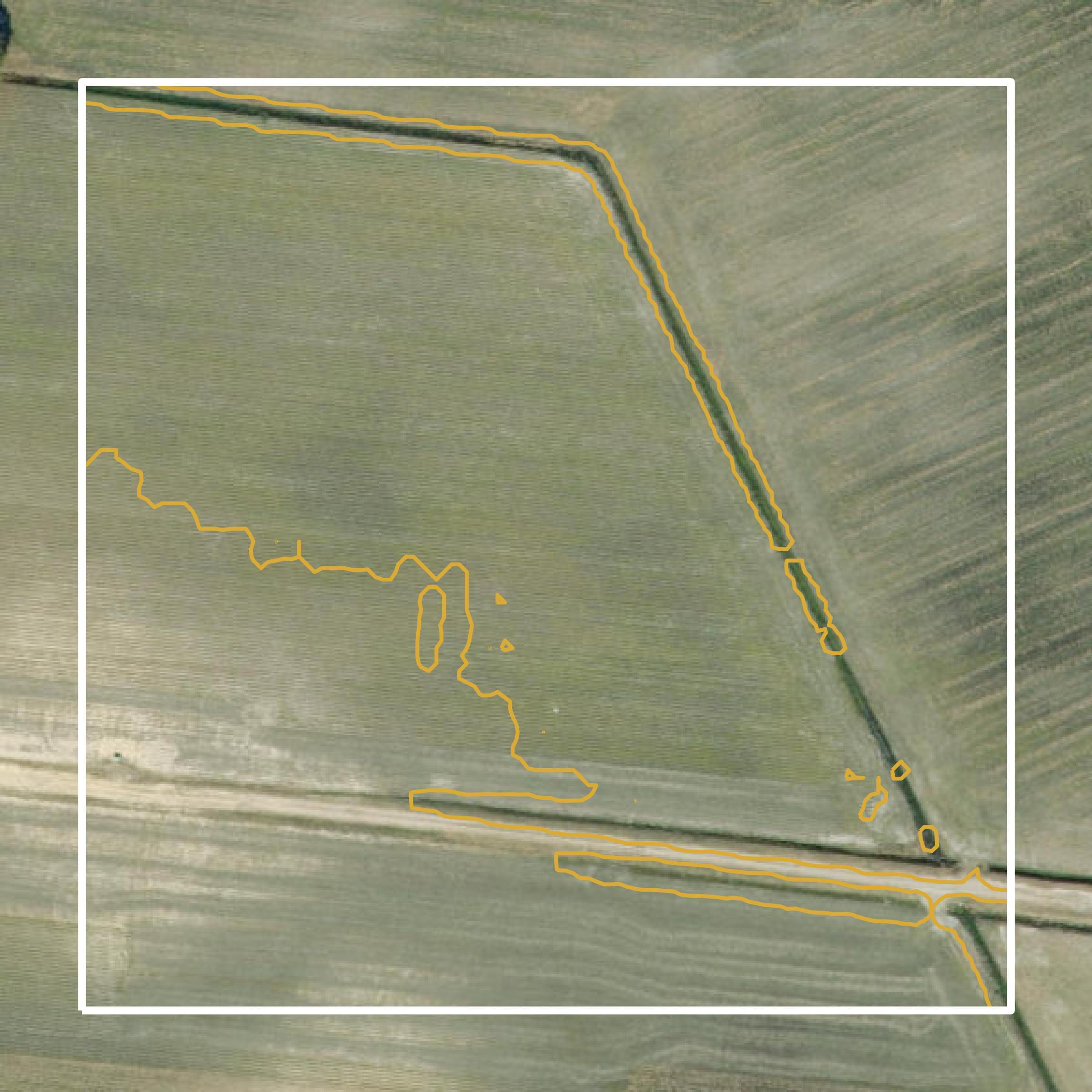 This image shows a contour map in Chowan County created using GIS data in Equator.