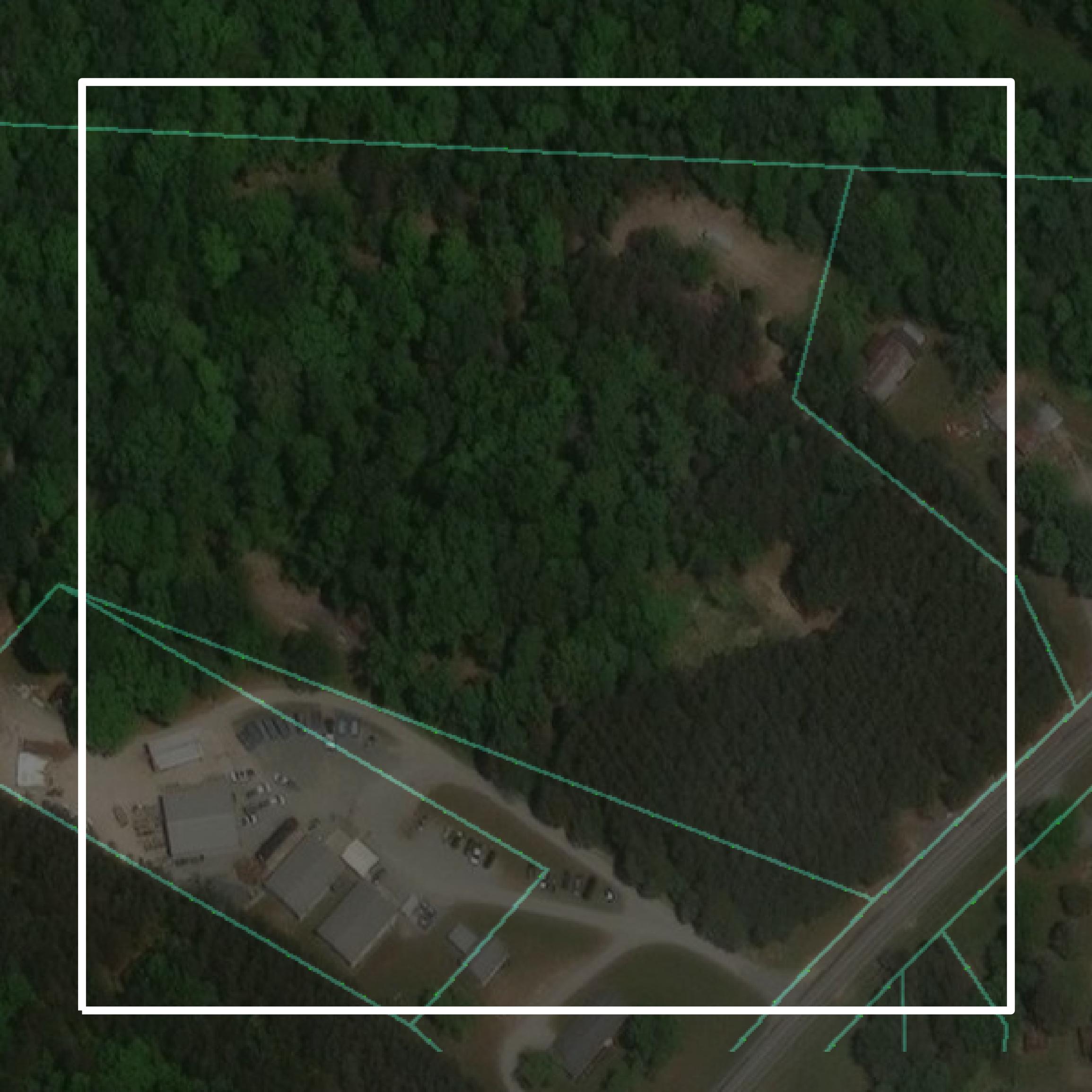 This image shows parcel and building data in Davidson County created using GIS data in Equator.