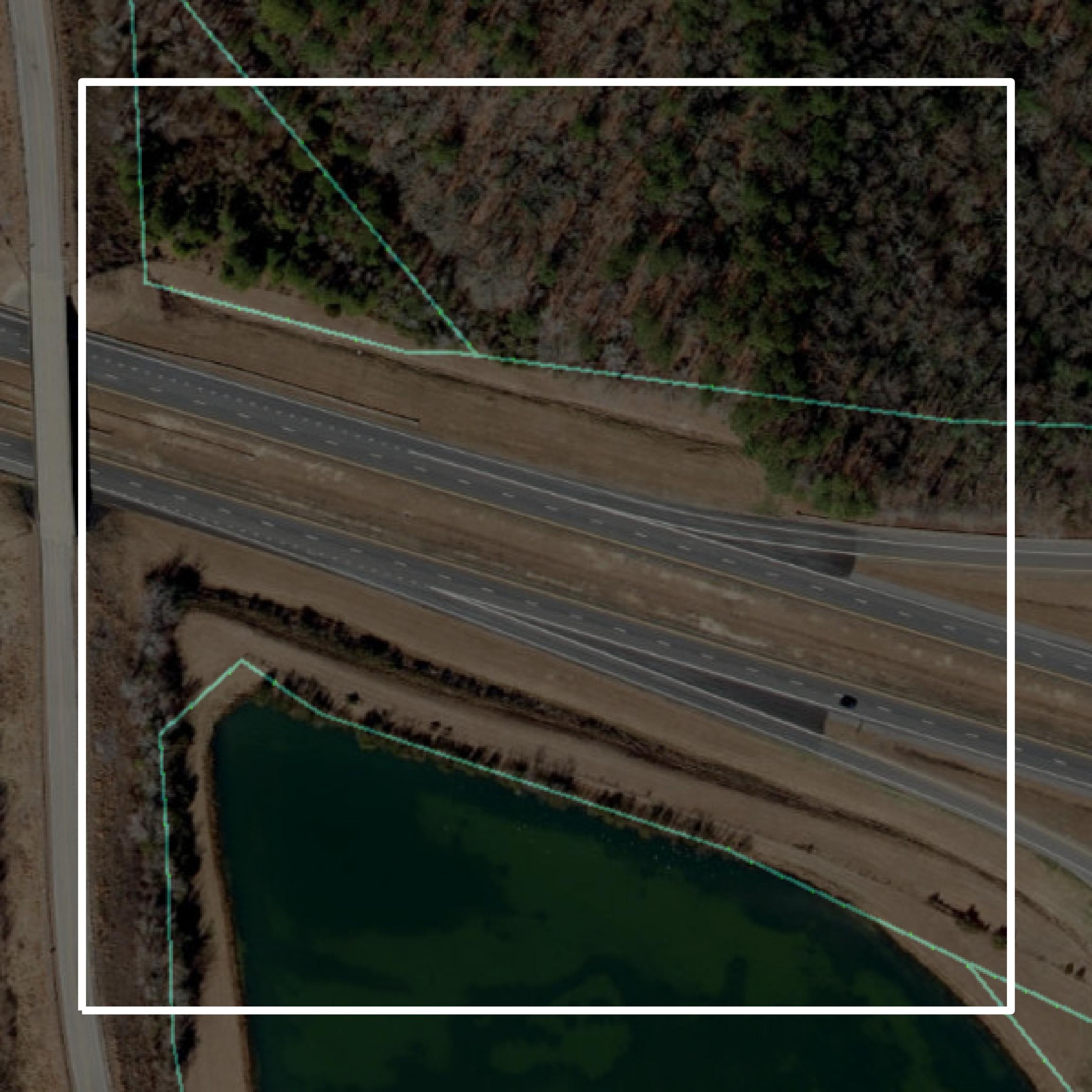 This image shows parcel and building data in Edgecombe County created using GIS data in Equator.
