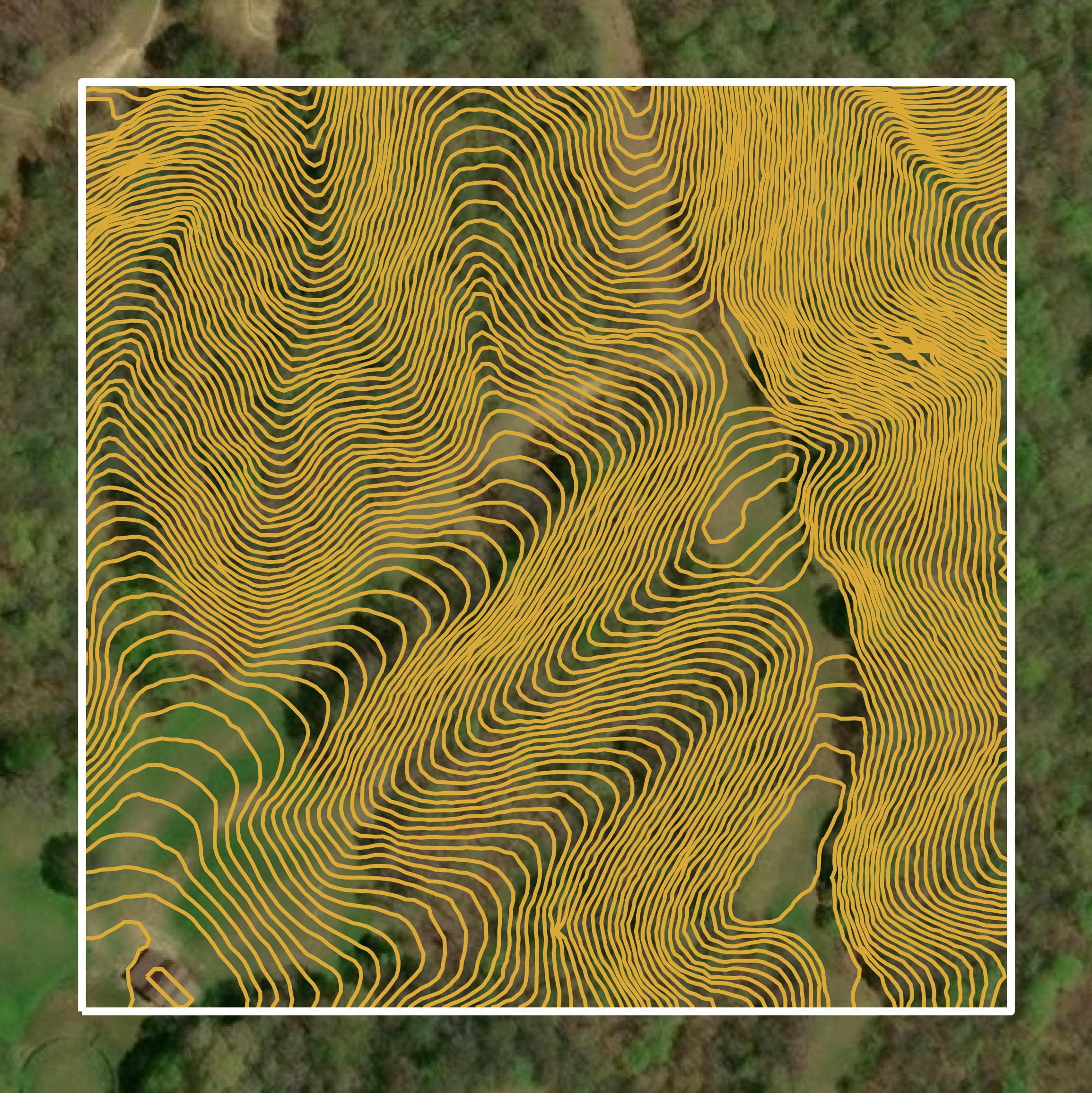 This image shows a contour map in Graham County created using GIS data in Equator.