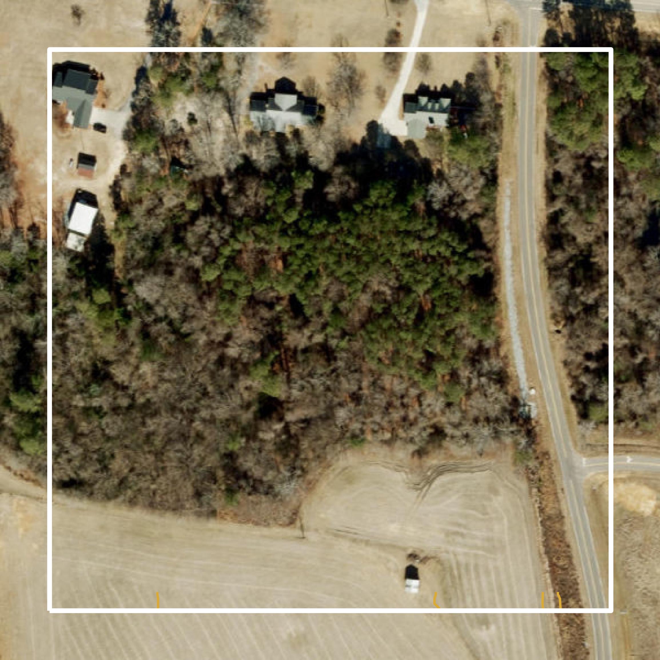 This image shows a contour map in Harnett County created using GIS data in Equator.