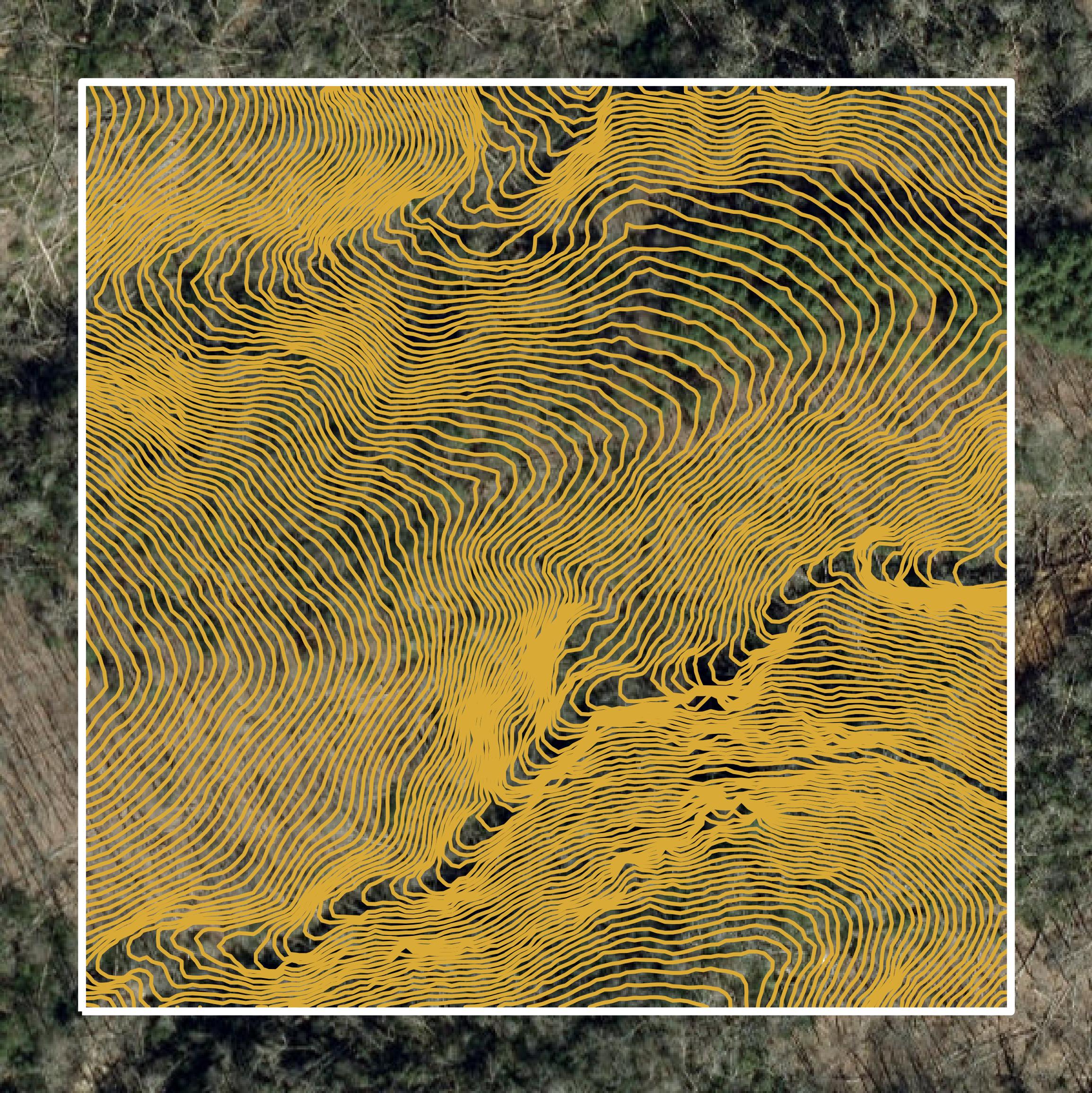 This image shows a contour map in Henderson County created using GIS data in Equator.