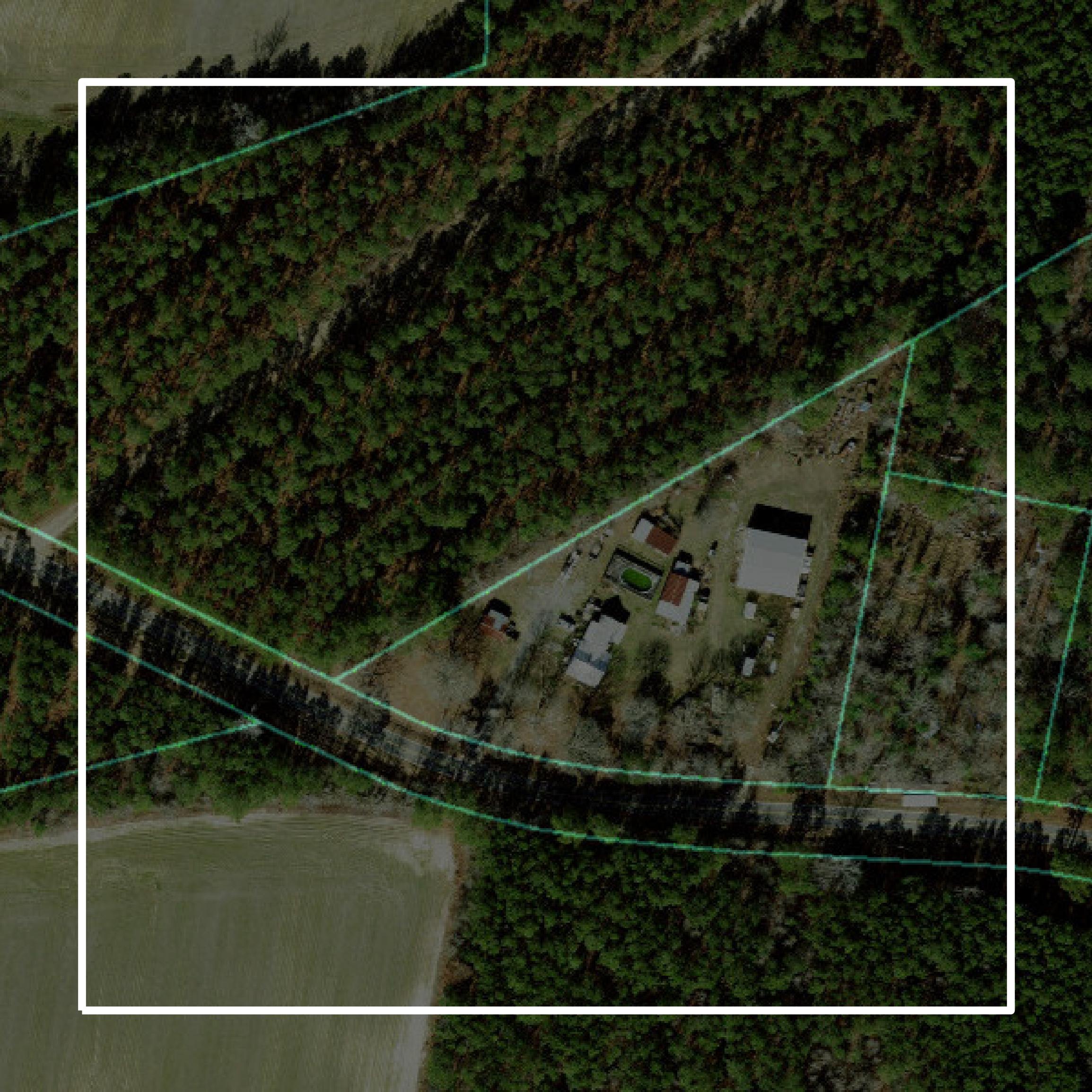 This image shows parcel and building data in Hertford County created using GIS data in Equator.