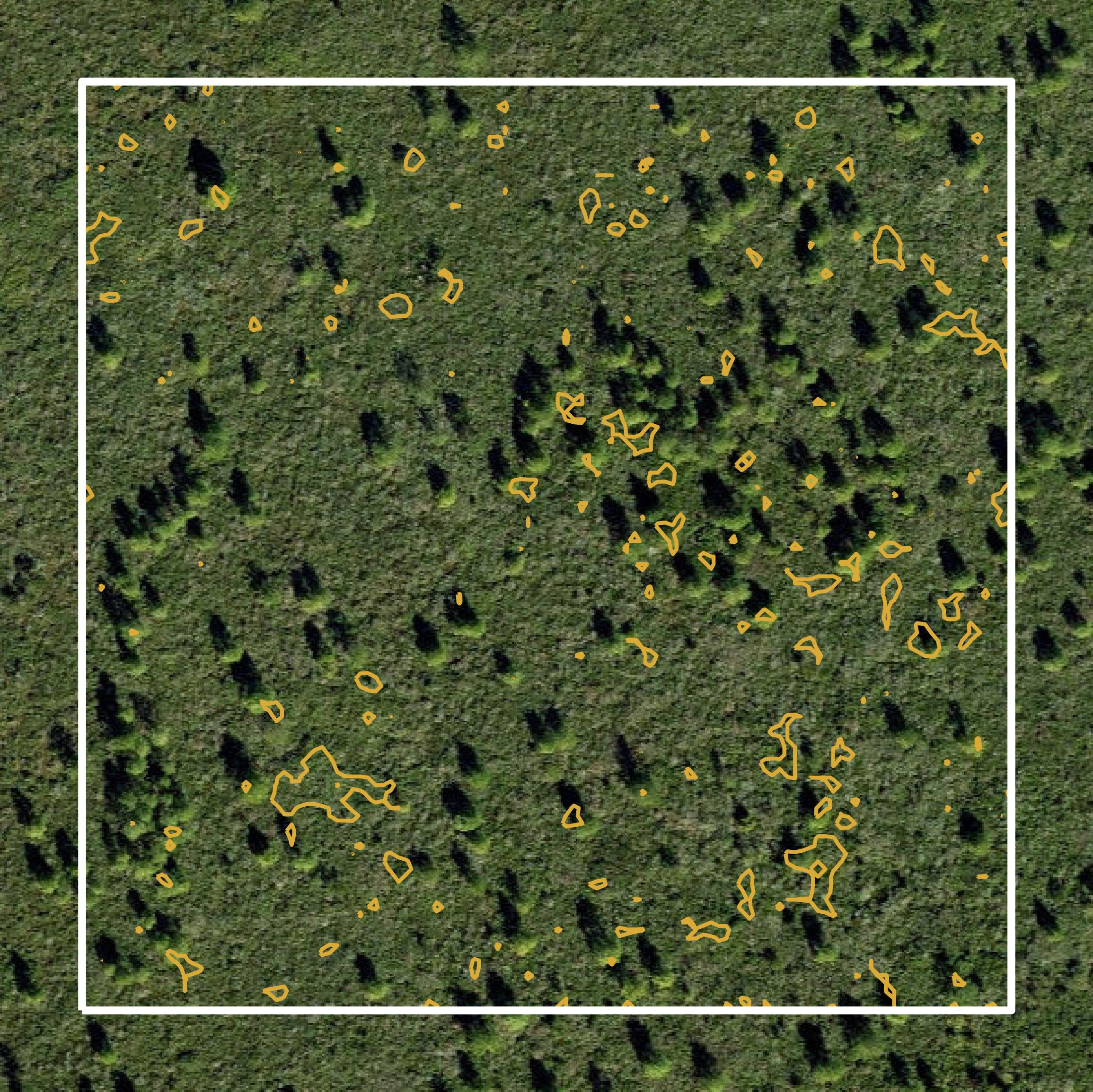 This image shows a contour map in Hyde County created using GIS data in Equator.