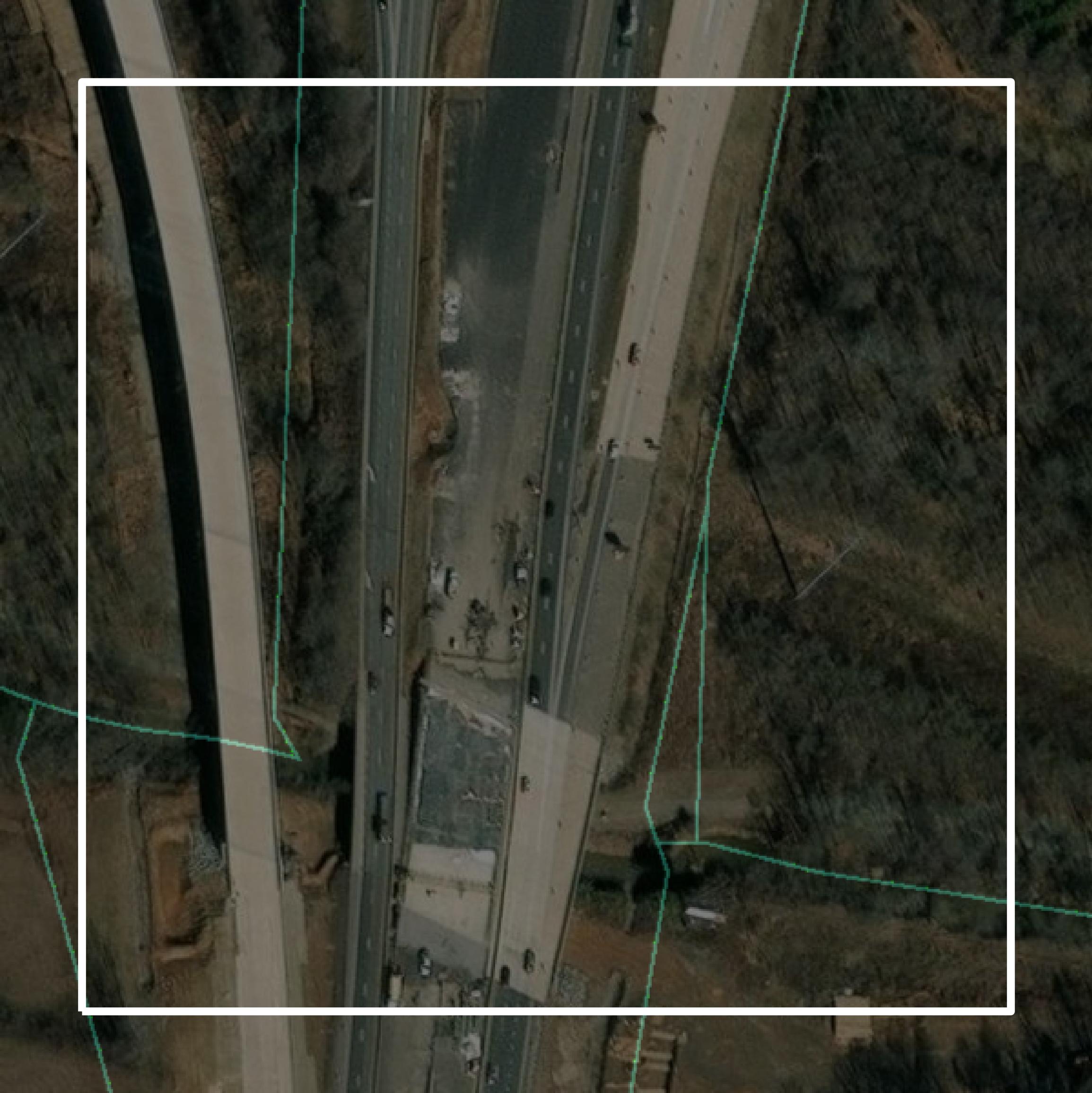 This image shows parcel and building data in Iredell County created using GIS data in Equator.