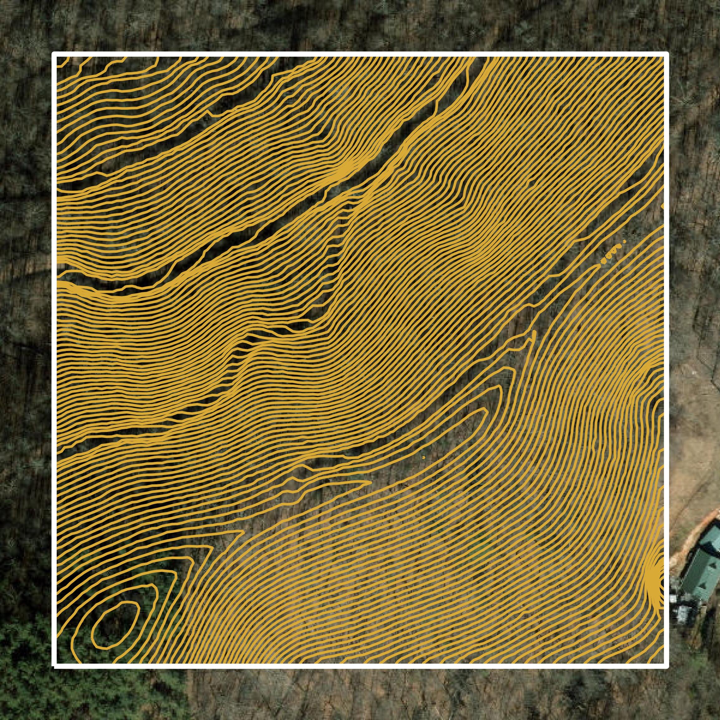 This image shows a contour map in Jackson County created using GIS data in Equator.